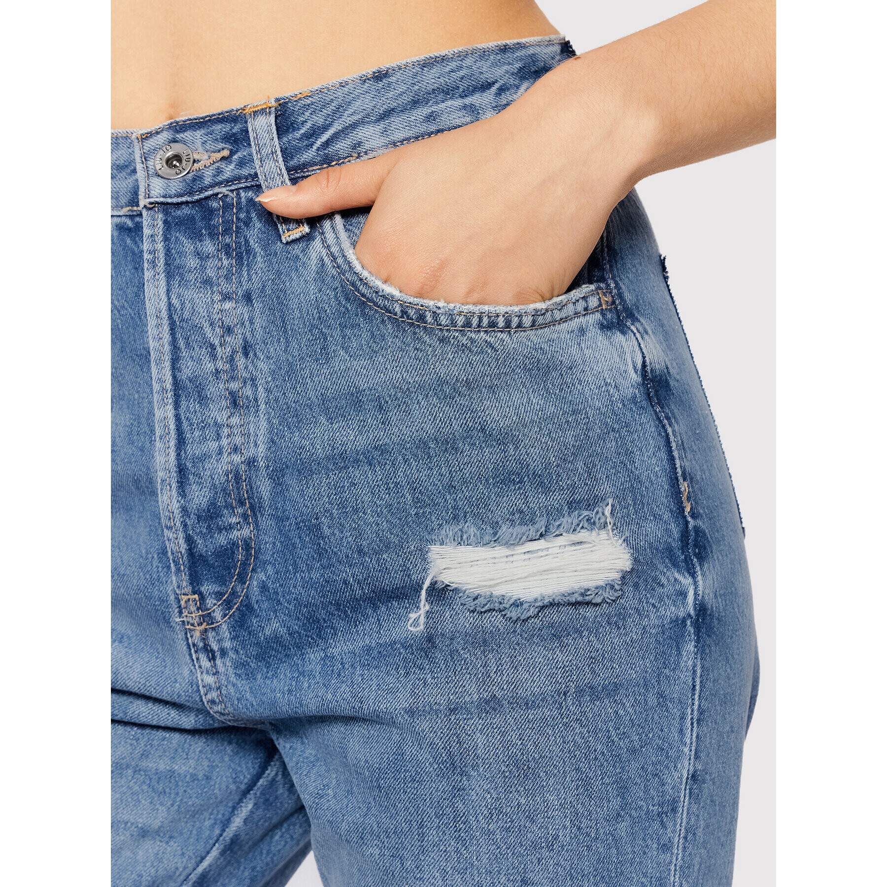 Liu Jo Дънки UF1084 D4265 Син Mom Fit - Pepit.bg