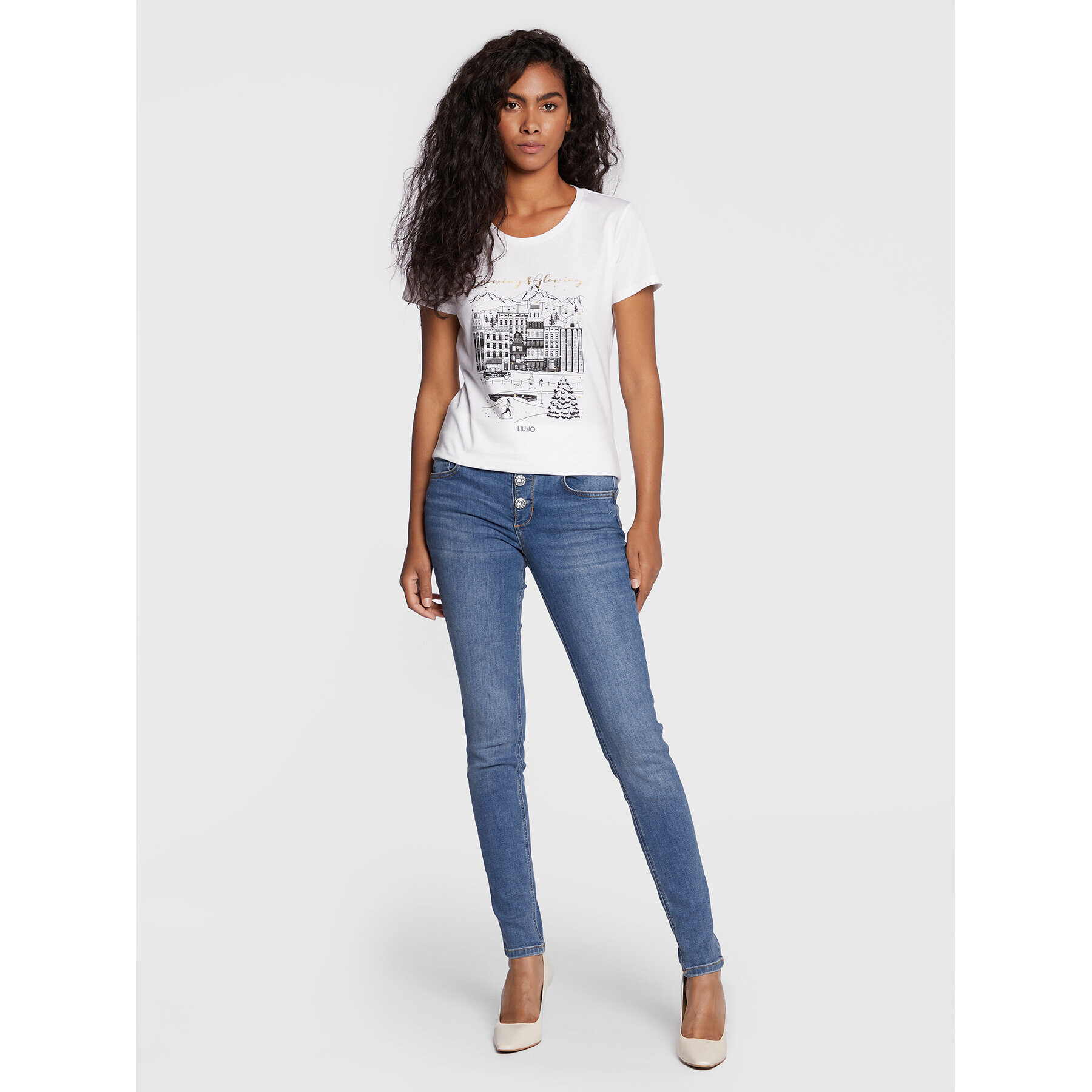 Liu Jo Дънки UF2002 D4669 Син Bottom Up Fit - Pepit.bg