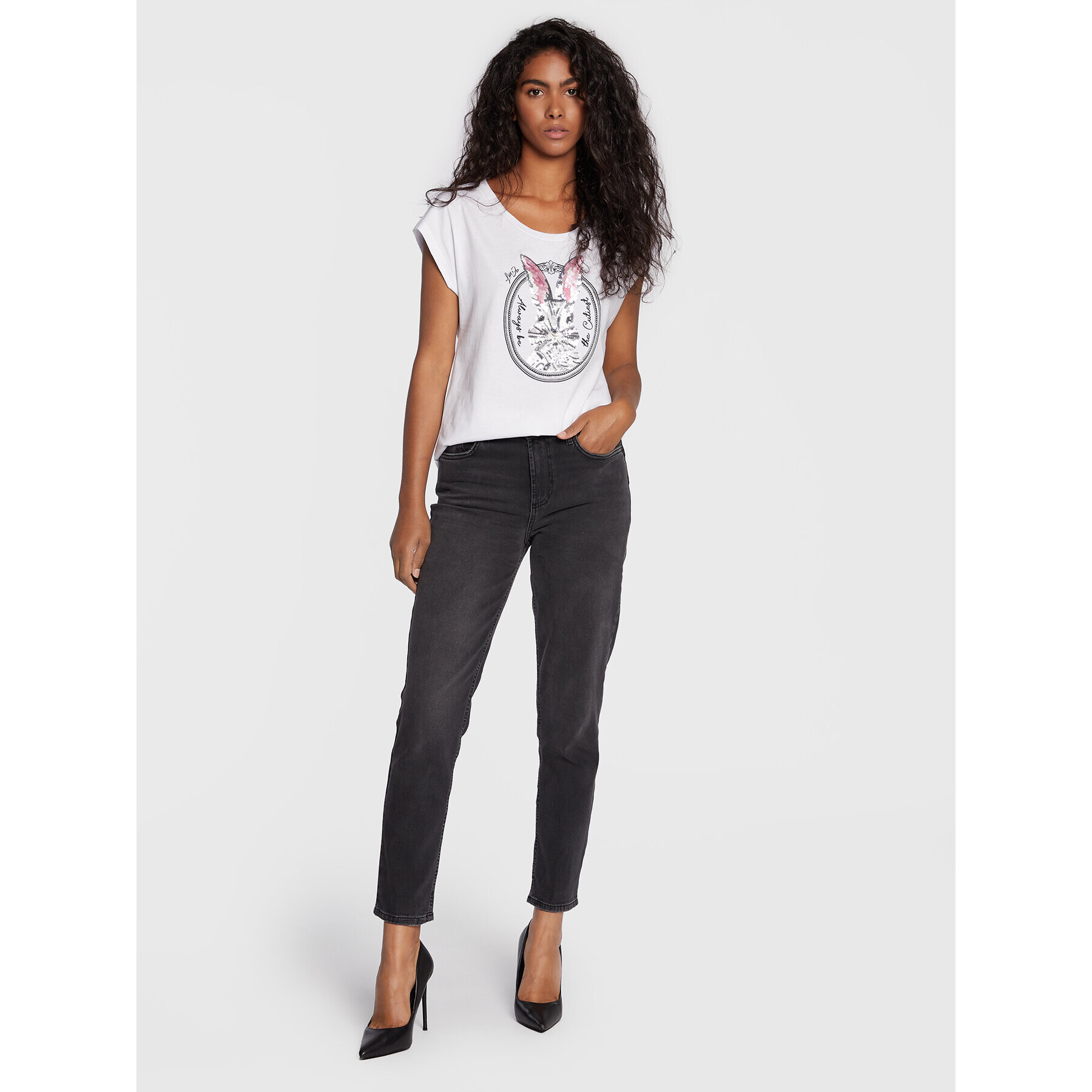 Liu Jo Дънки UF2034 D4391 Черен Bottom Up Fit - Pepit.bg