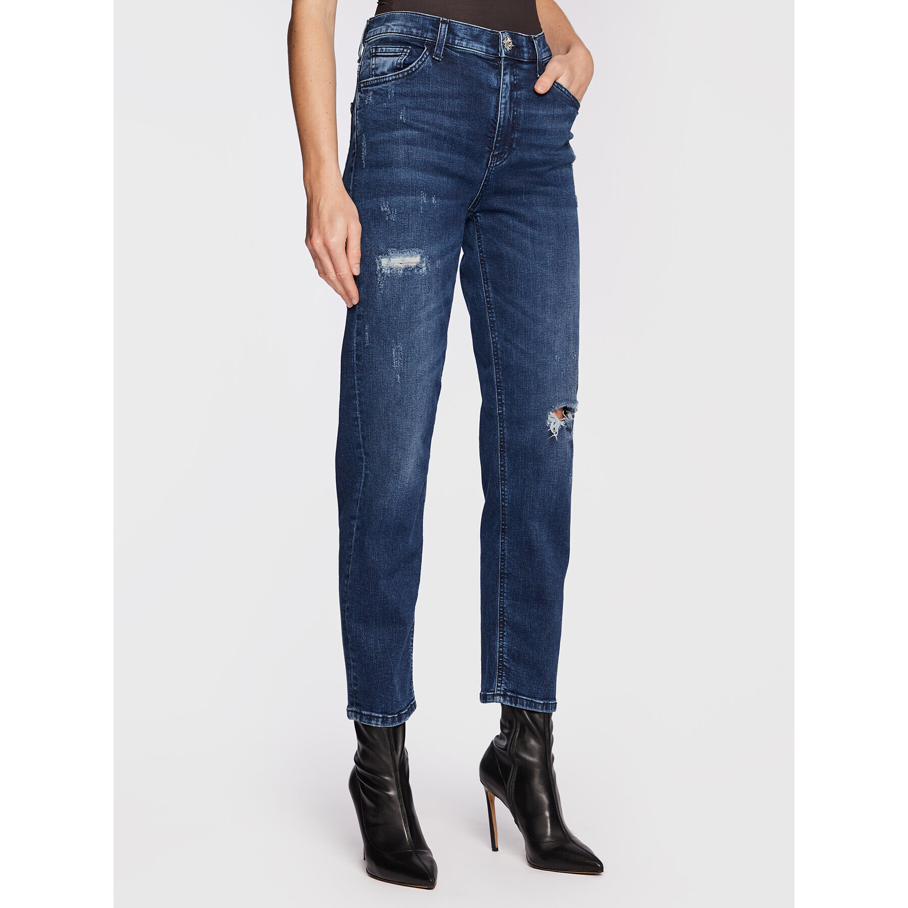 Liu Jo Дънки UF2151 DS015 Тъмносин Mom Fit - Pepit.bg