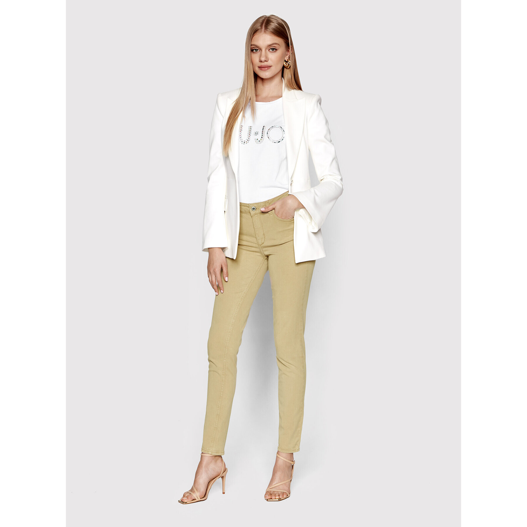 Liu Jo Дънки WA2201 TS001 Бежов Slim Fit - Pepit.bg