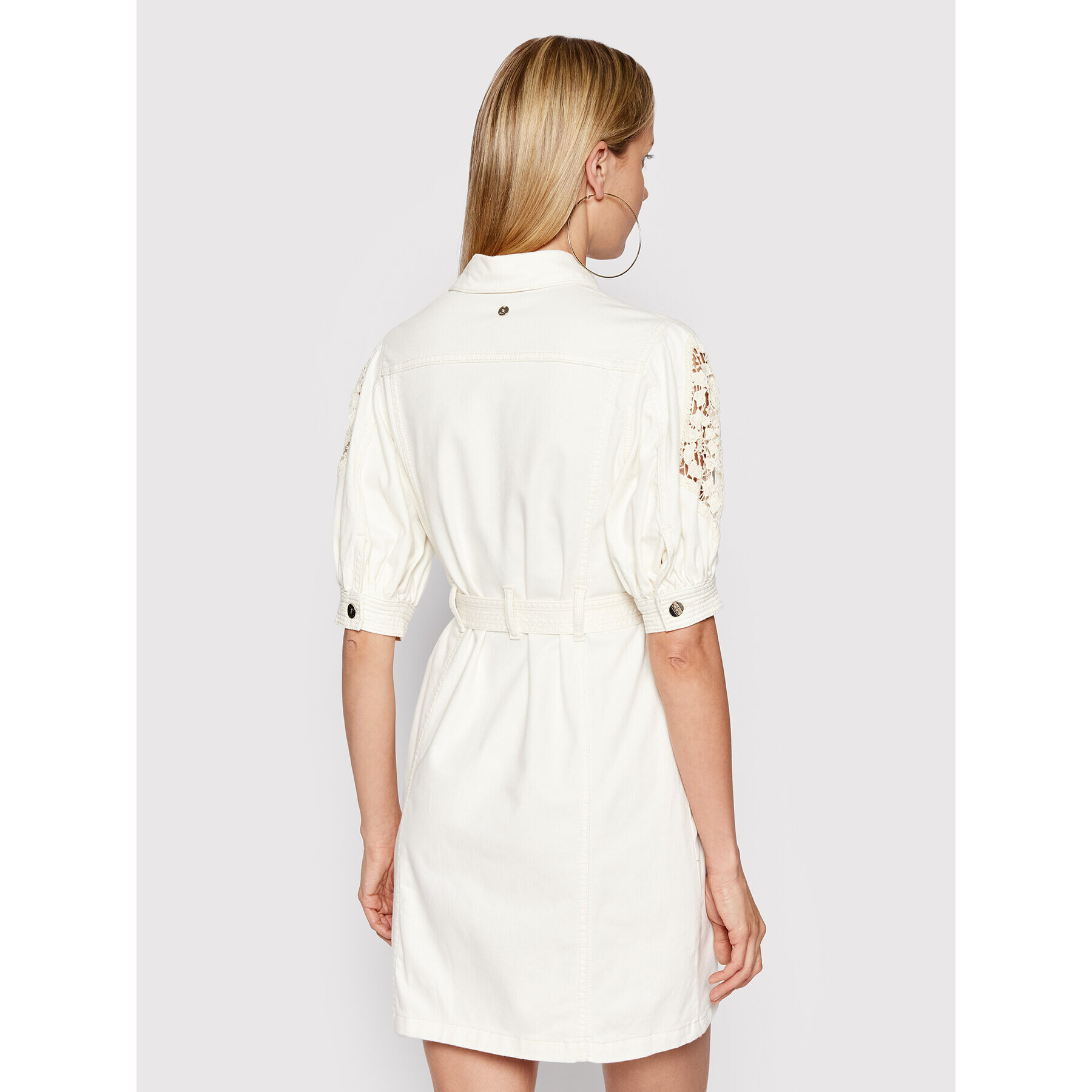 Liu Jo Дънкова рокля CA2380 DS008 Бял Regular Fit - Pepit.bg