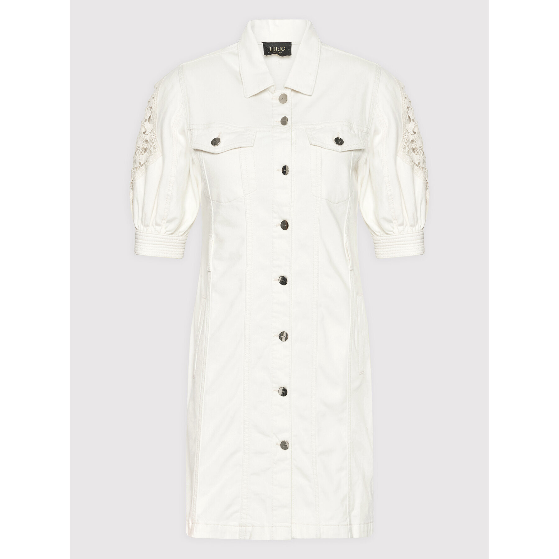 Liu Jo Дънкова рокля CA2380 DS008 Бял Regular Fit - Pepit.bg
