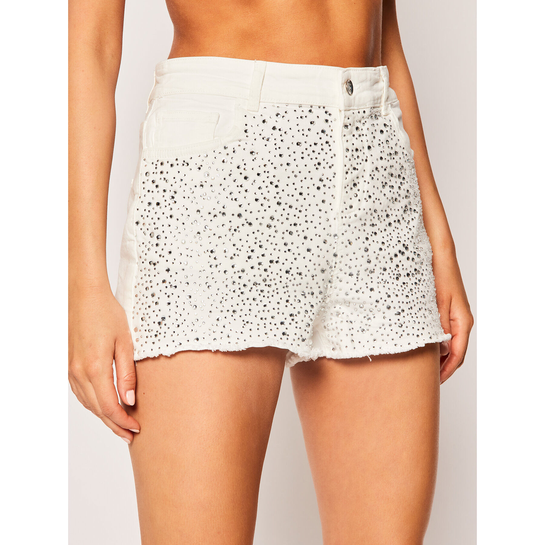 Liu Jo Дънкови шорти WA0203 T4157 Бял Regular Fit - Pepit.bg