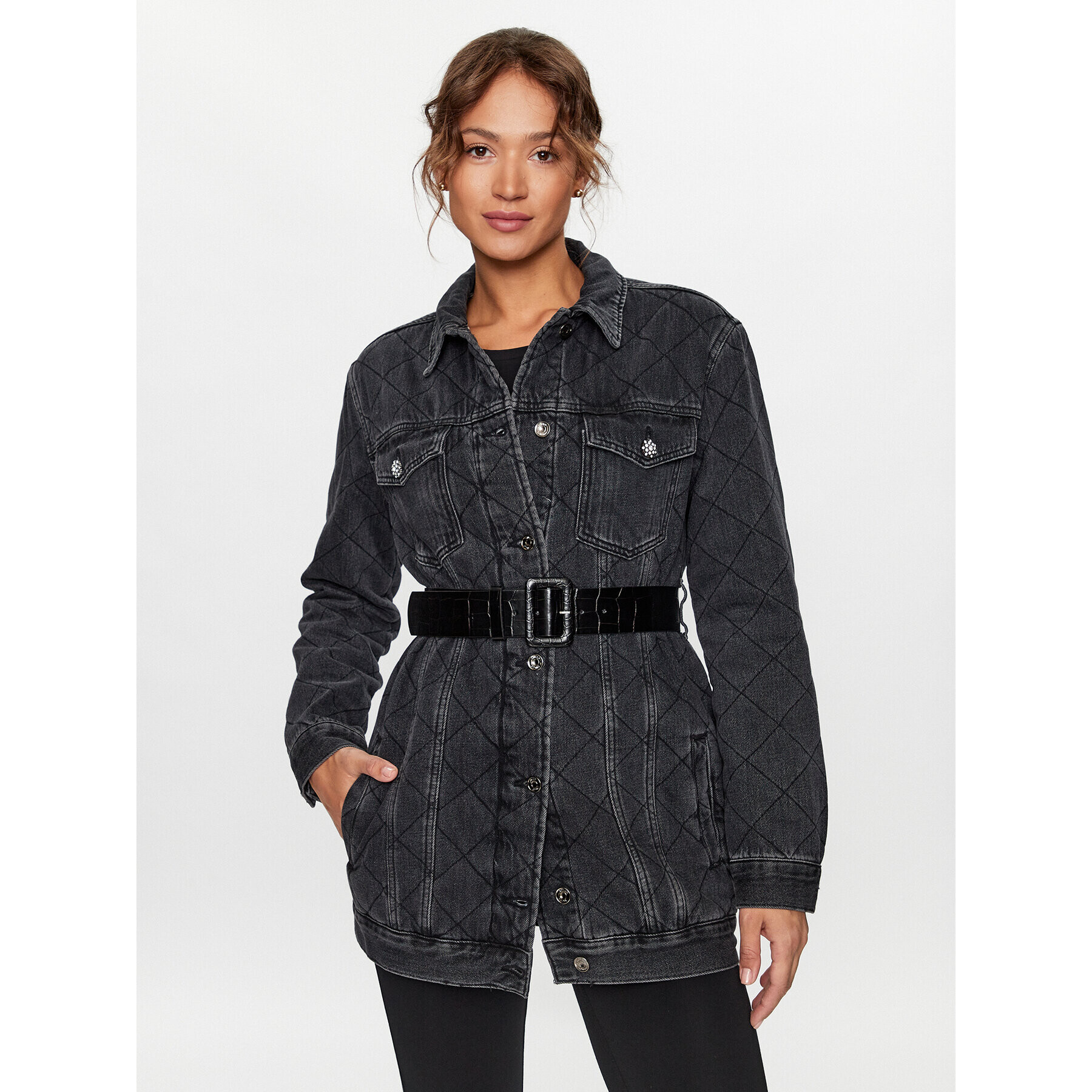 Liu Jo Дънково яке UF3086 D4804 Сив Regular Fit - Pepit.bg