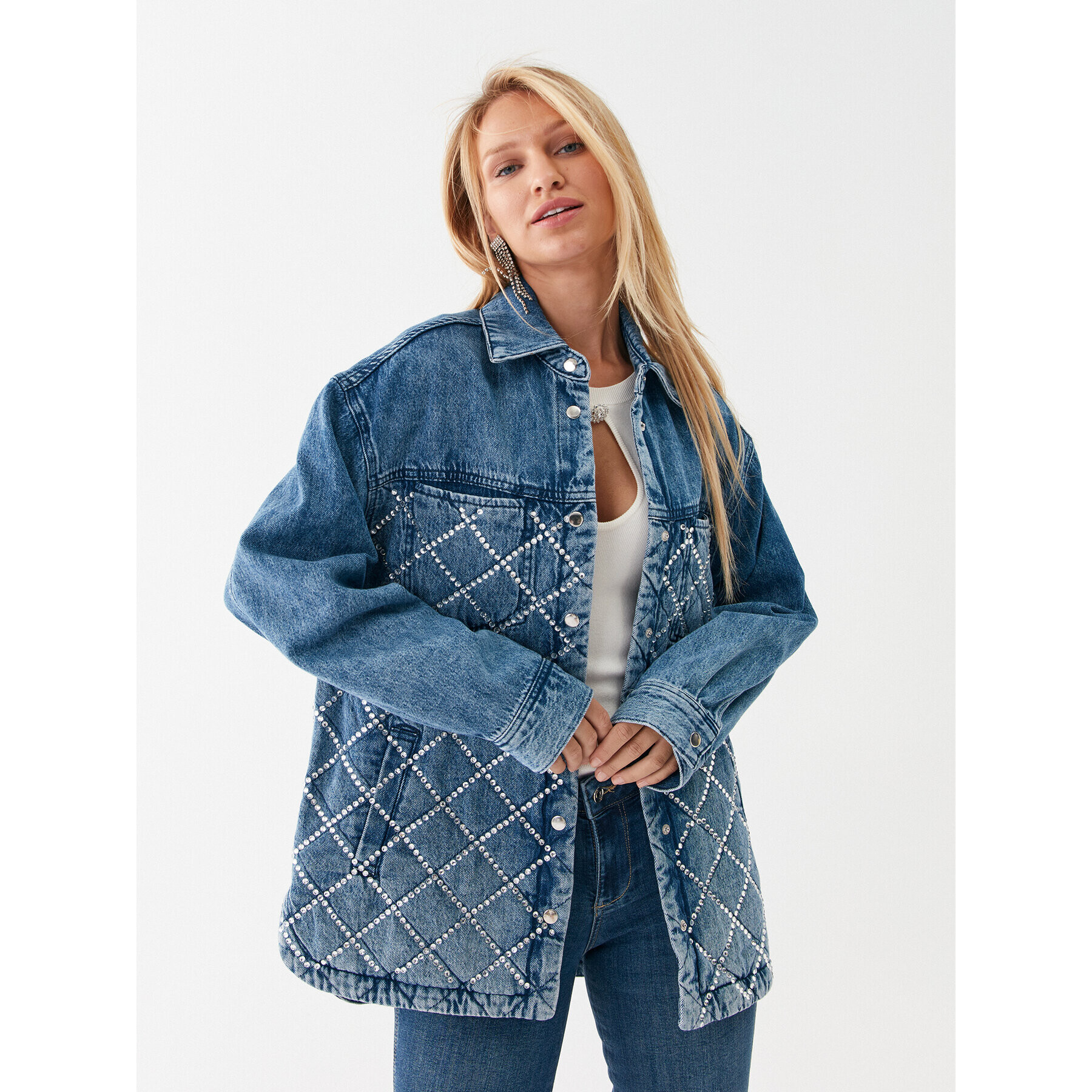 Liu Jo Дънково яке UF3087 D4804 Син Relaxed Fit - Pepit.bg