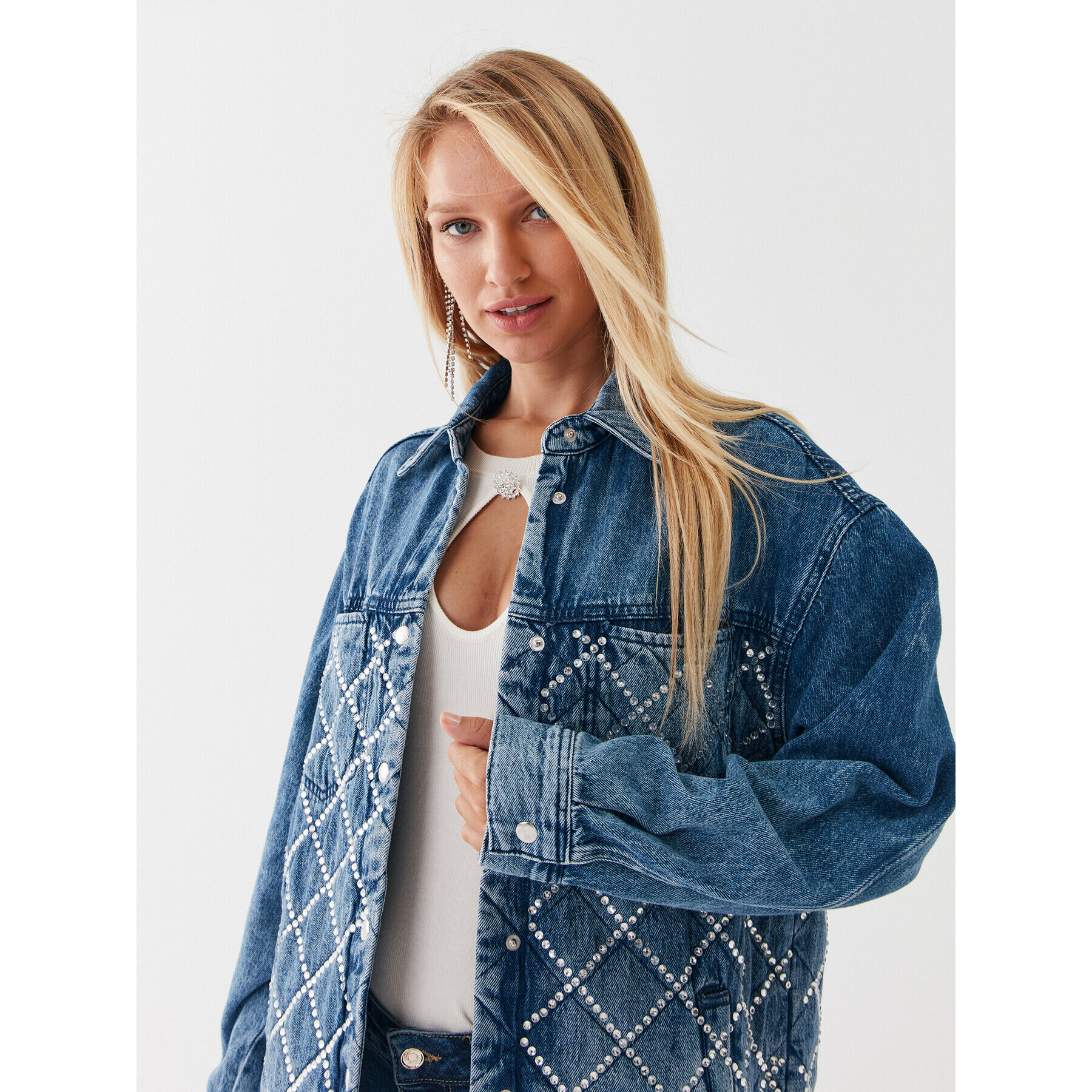 Liu Jo Дънково яке UF3087 D4804 Син Relaxed Fit - Pepit.bg