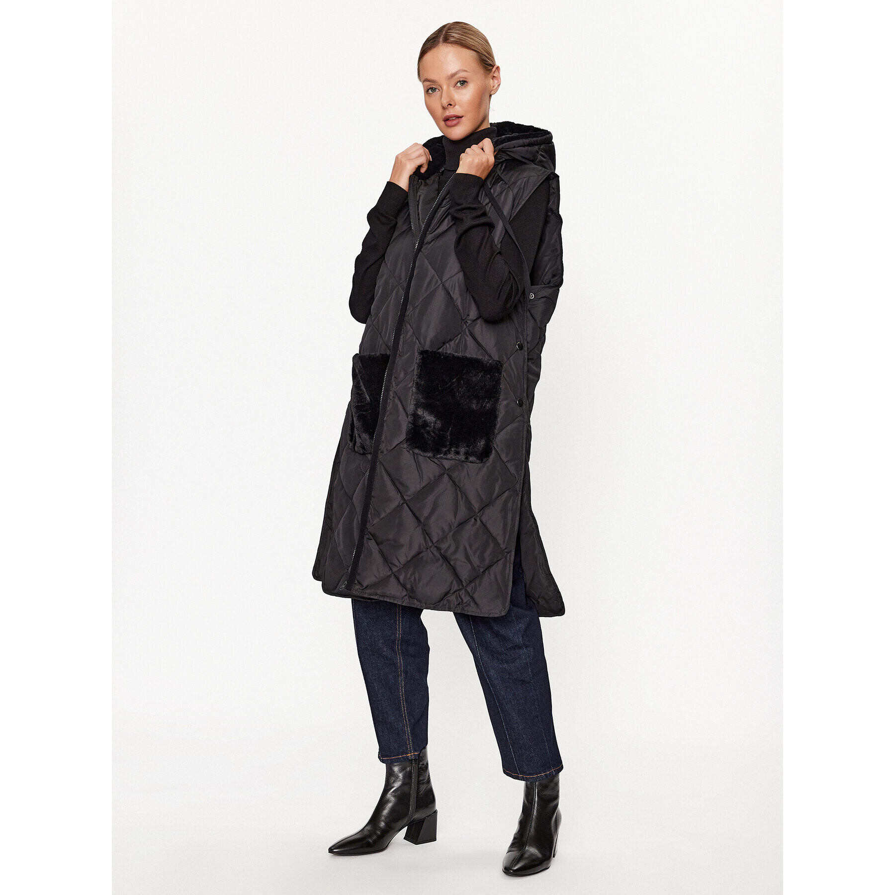 Liu Jo Елек 2F3094 T0300 Черен Regular Fit - Pepit.bg