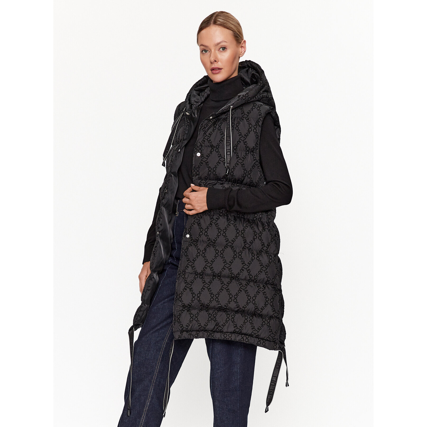 Liu Jo Елек 2F3162 T0300 Черен Regular Fit - Pepit.bg