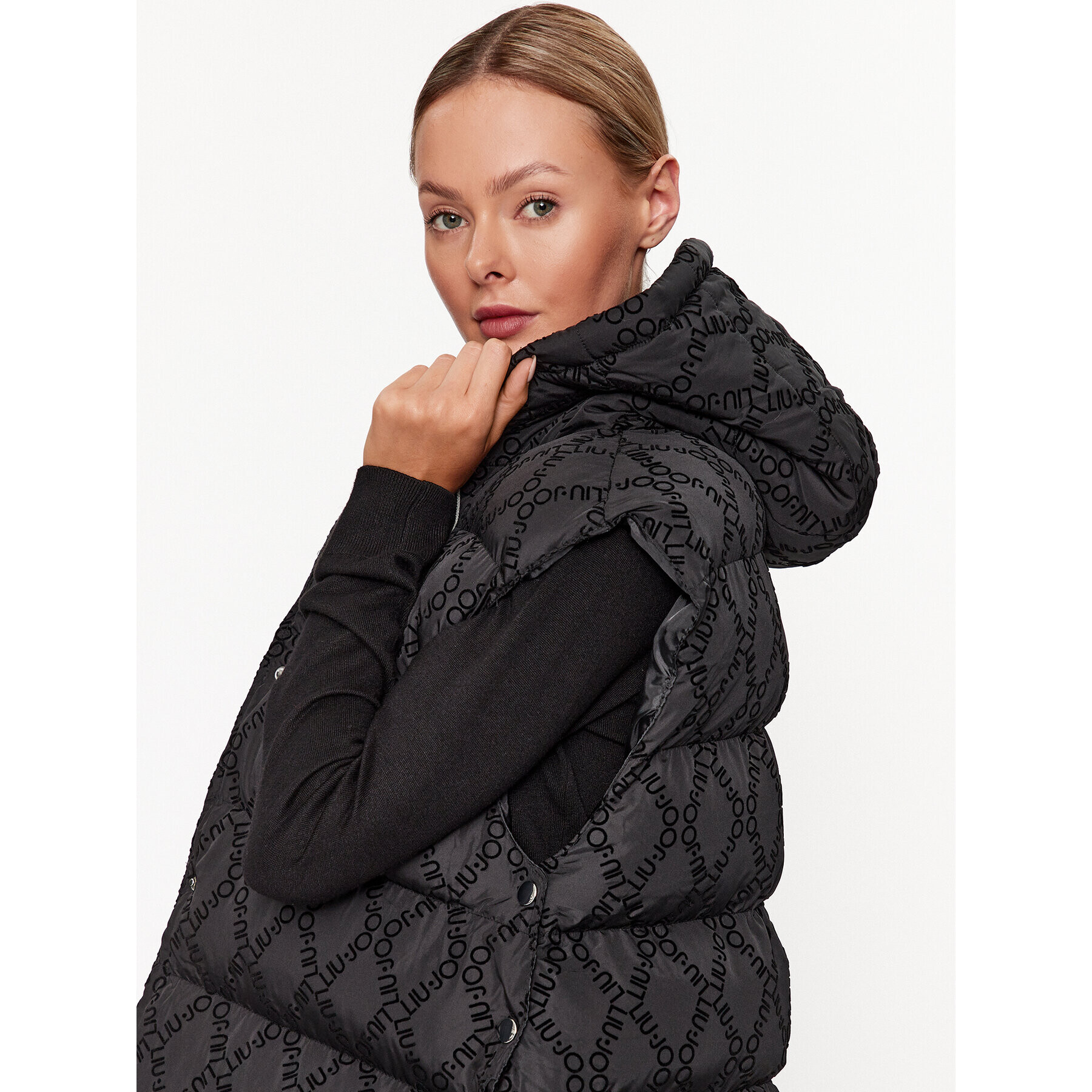 Liu Jo Елек 2F3162 T0300 Черен Regular Fit - Pepit.bg