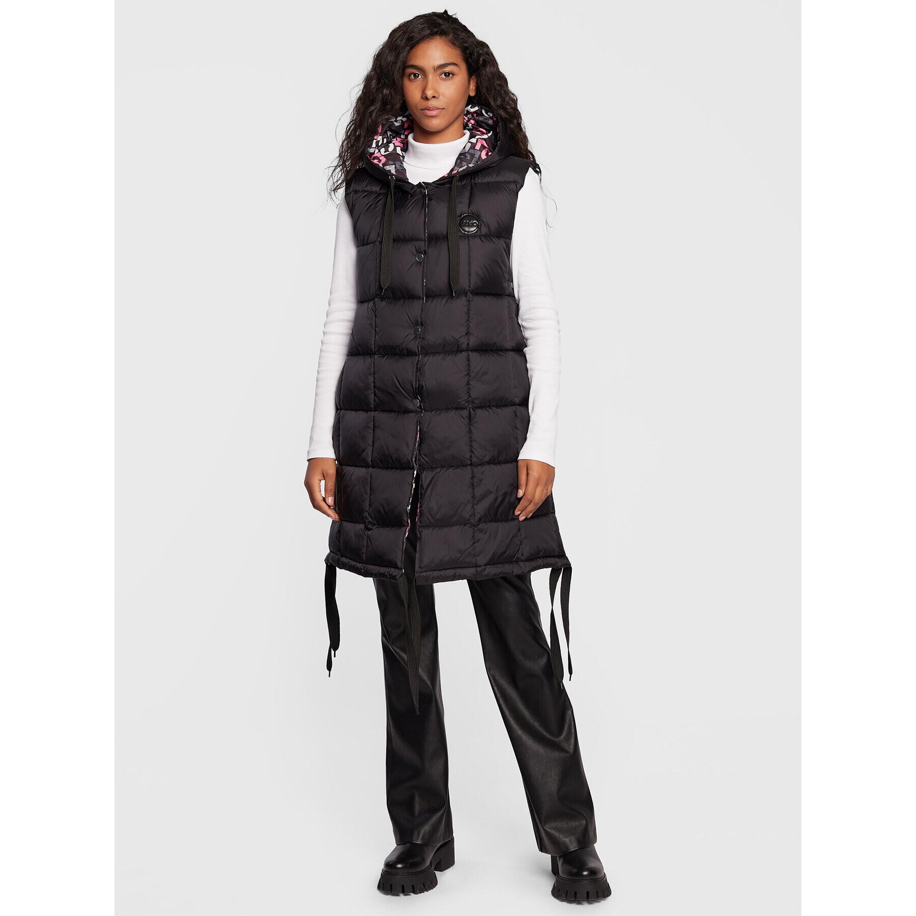 Liu Jo Елек 3F2051 T0300 Черен Regular Fit - Pepit.bg