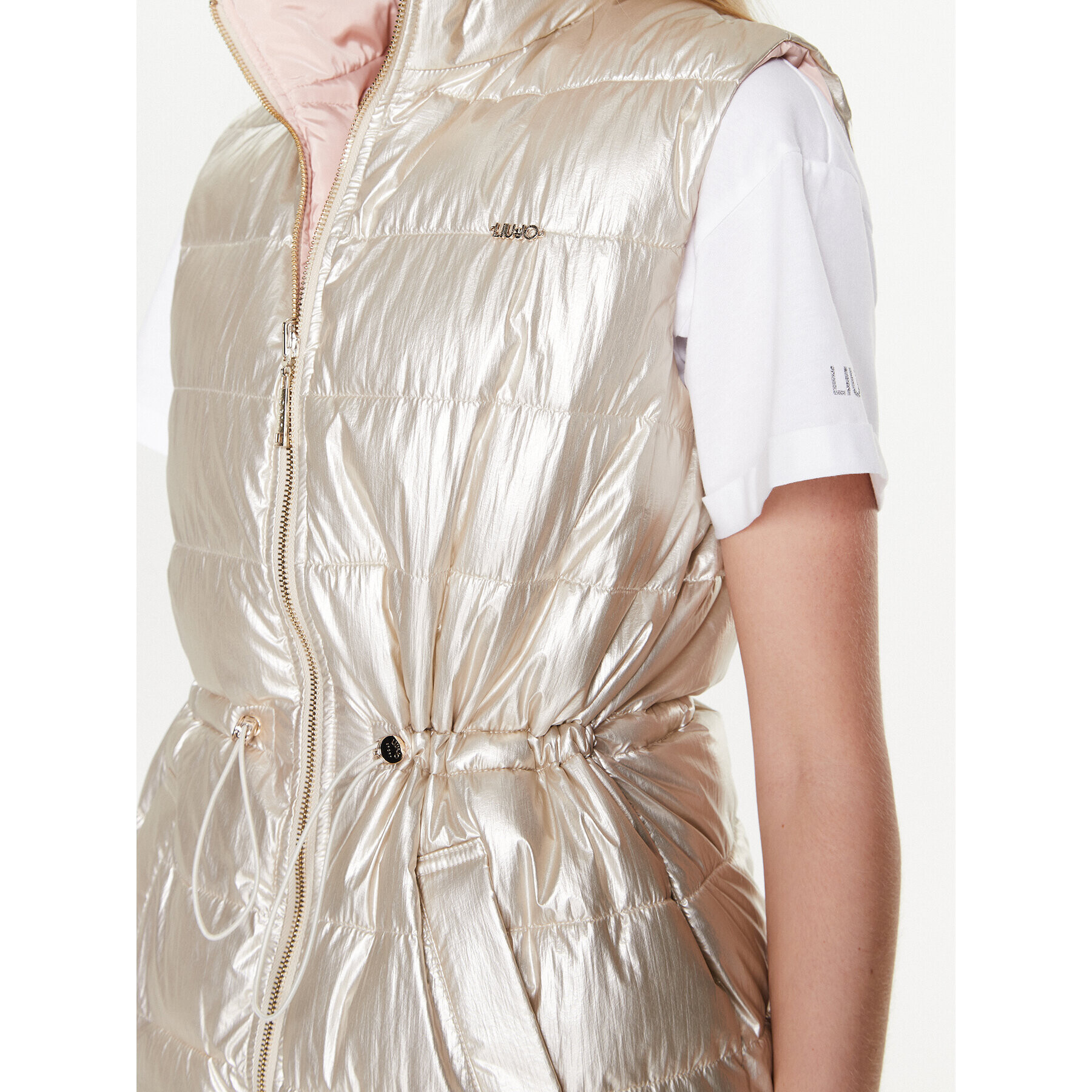 Liu Jo Sport Елек T4620 C3213 Златист Regular Fit - Pepit.bg
