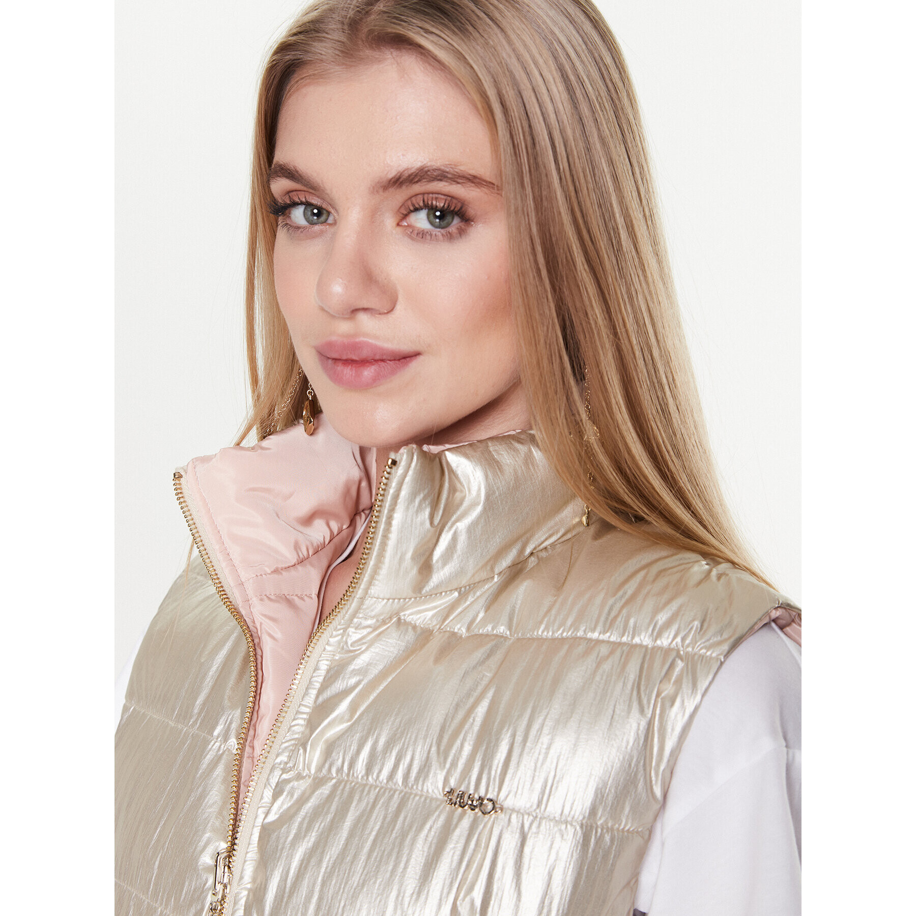 Liu Jo Sport Елек T4620 C3213 Златист Regular Fit - Pepit.bg