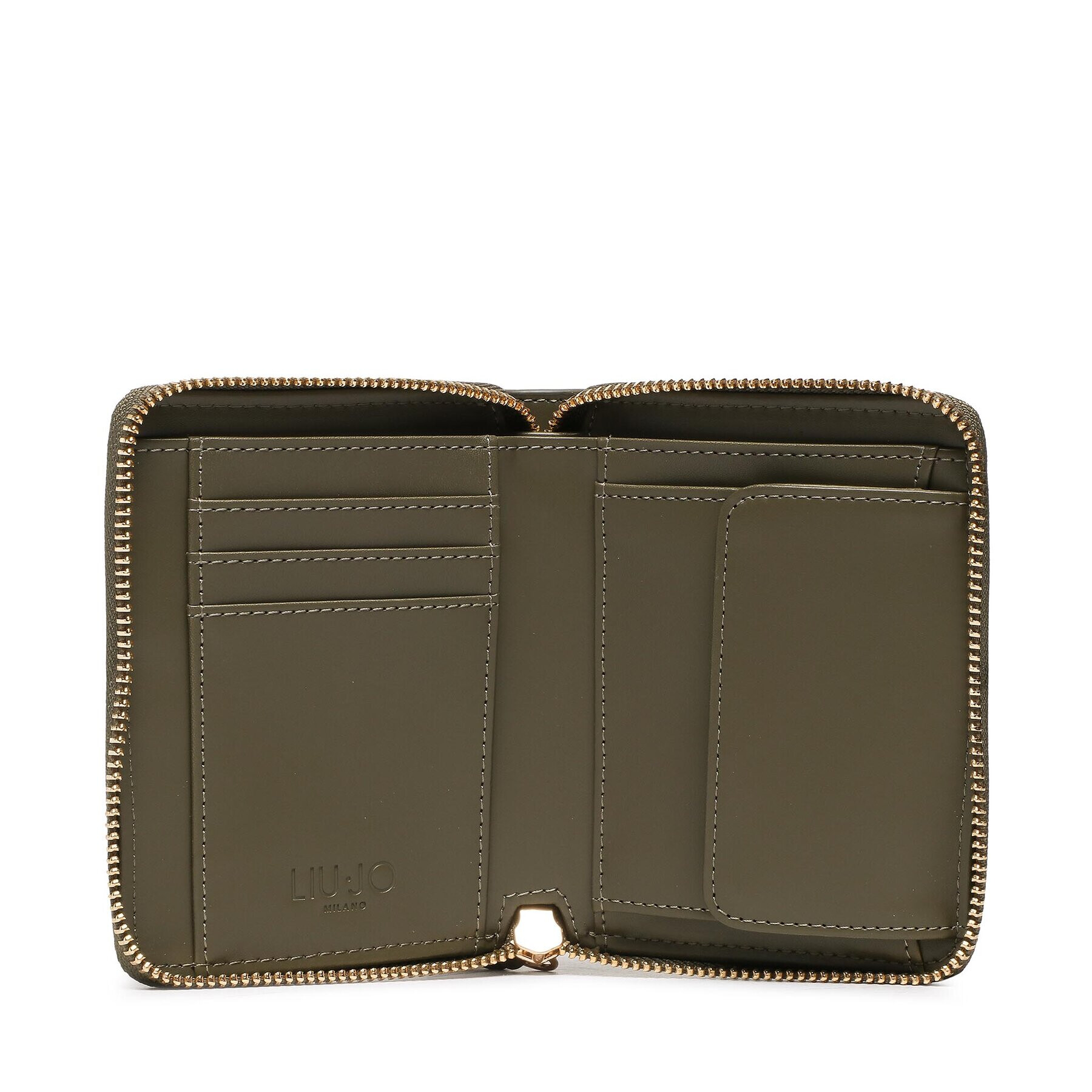 Liu Jo Голям дамски портфейл Ecs M Zip Around AA3296 E008 Зелен - Pepit.bg
