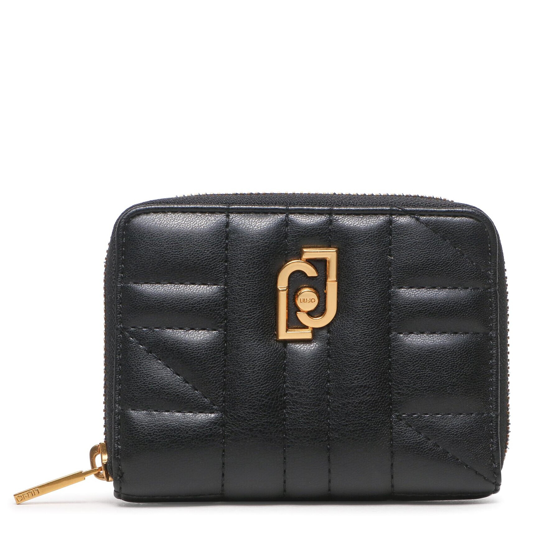 Liu Jo Голям дамски портфейл Ecs M Zip Around AF3128 E0426 Черен - Pepit.bg