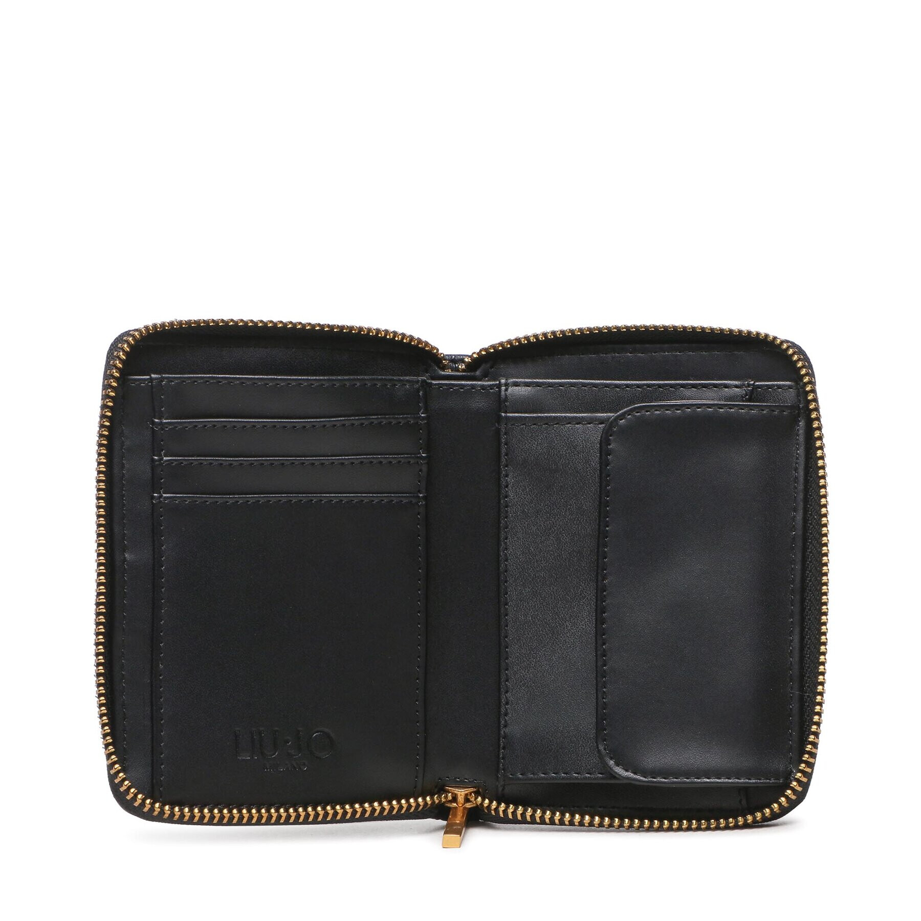 Liu Jo Голям дамски портфейл Ecs M Zip Around AF3128 E0426 Черен - Pepit.bg
