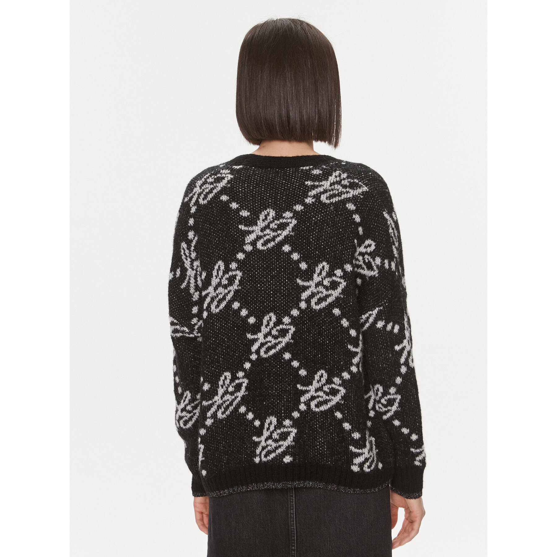 Liu Jo Кардиган MF3226 26054 Черен Regular Fit - Pepit.bg