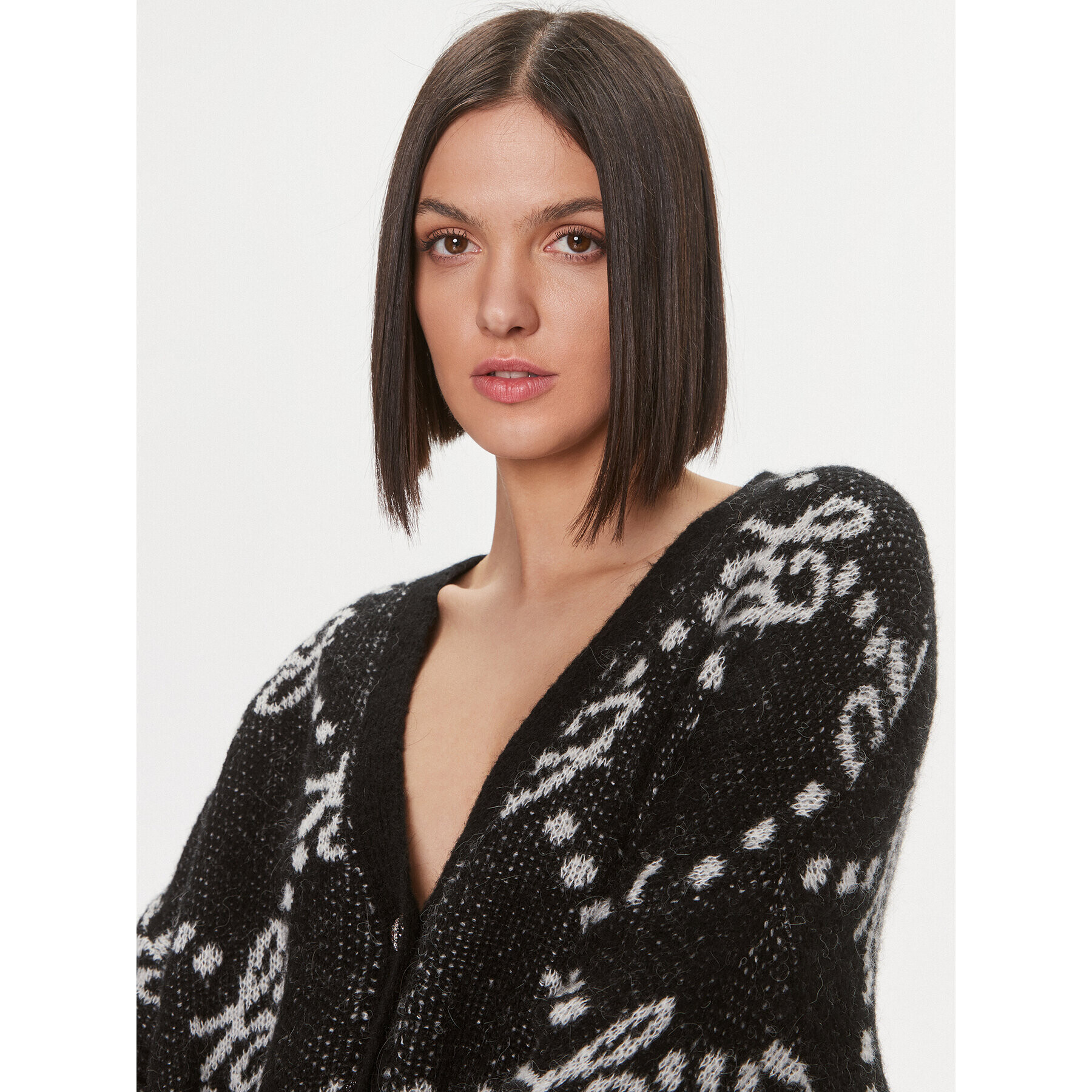 Liu Jo Кардиган MF3226 26054 Черен Regular Fit - Pepit.bg