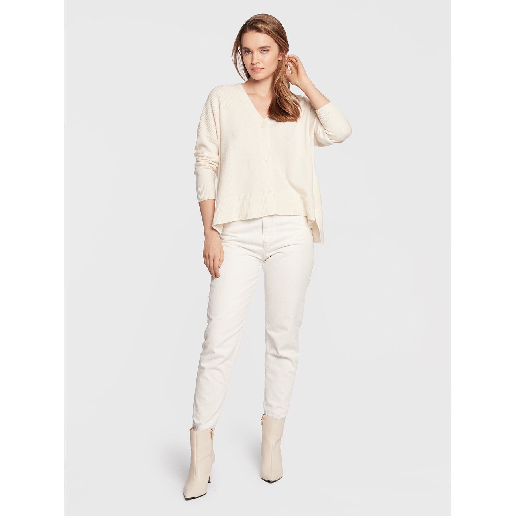 Liu Jo Кардиган WF2266 MA72L Екрю Regular Fit - Pepit.bg