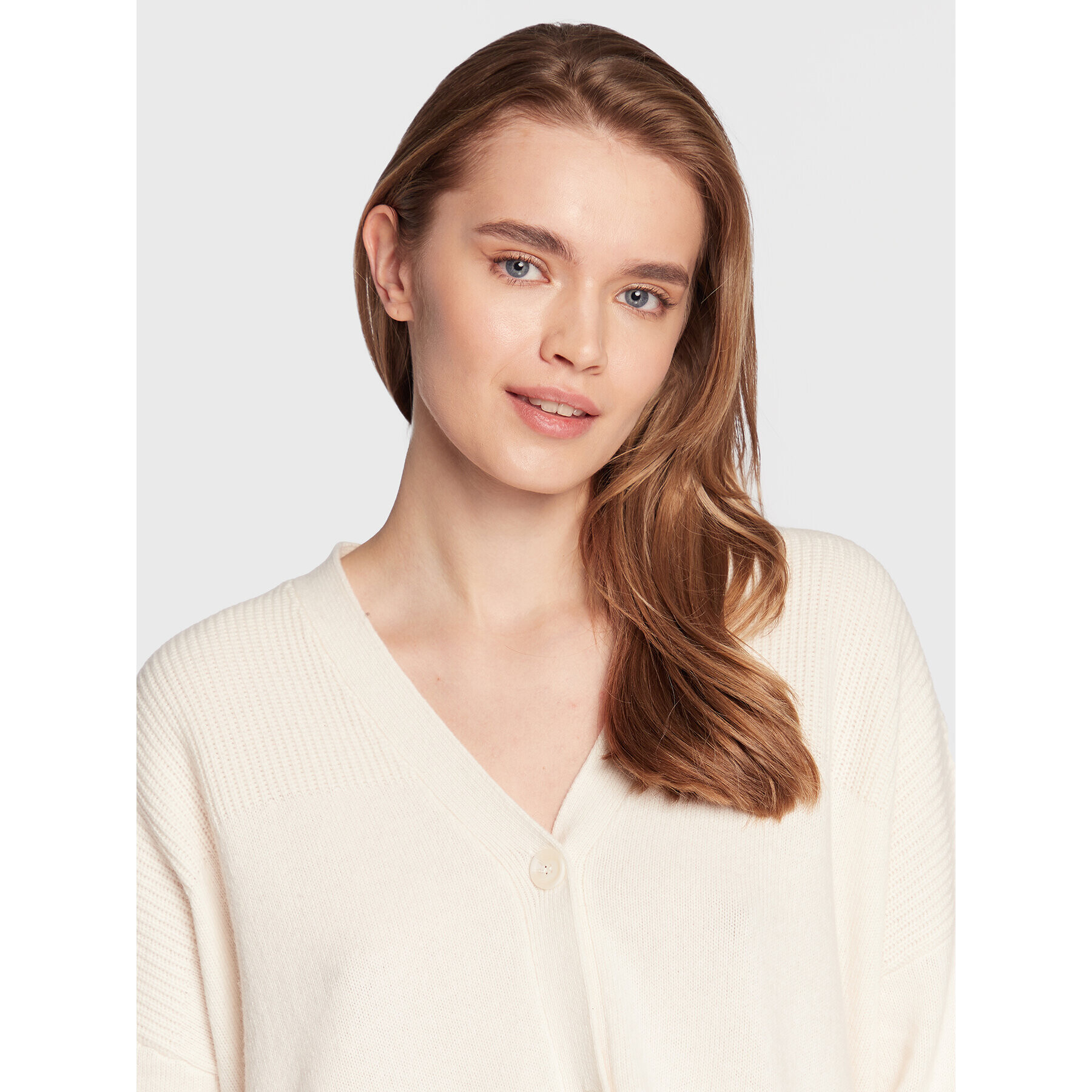 Liu Jo Кардиган WF2266 MA72L Екрю Regular Fit - Pepit.bg