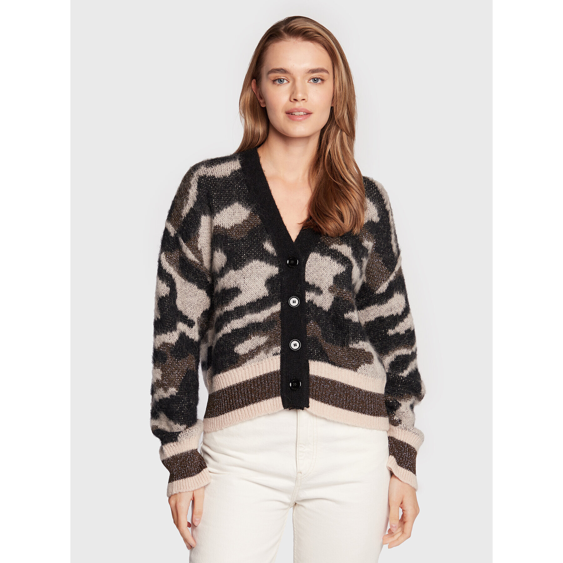 Liu Jo Кардиган WF2495 26054 Бежов Regular Fit - Pepit.bg