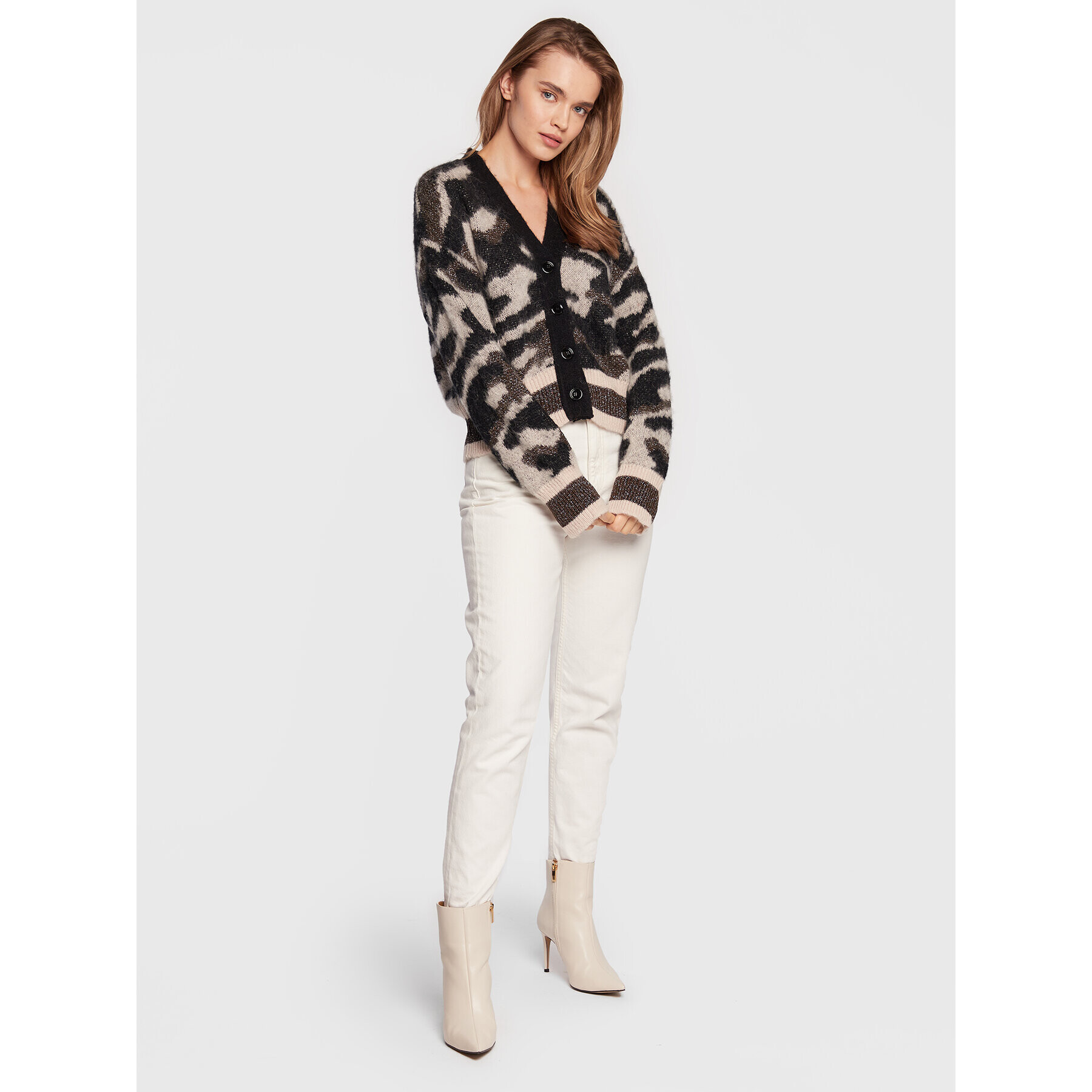 Liu Jo Кардиган WF2495 26054 Бежов Regular Fit - Pepit.bg