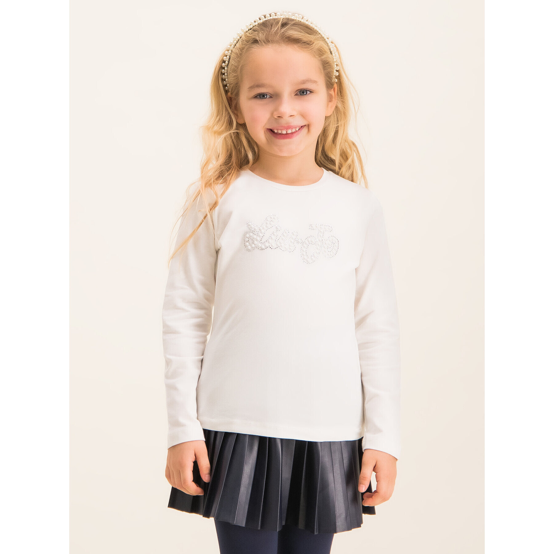 Liu Jo Kids Блуза K69020 J0088 Бял Regular Fit - Pepit.bg