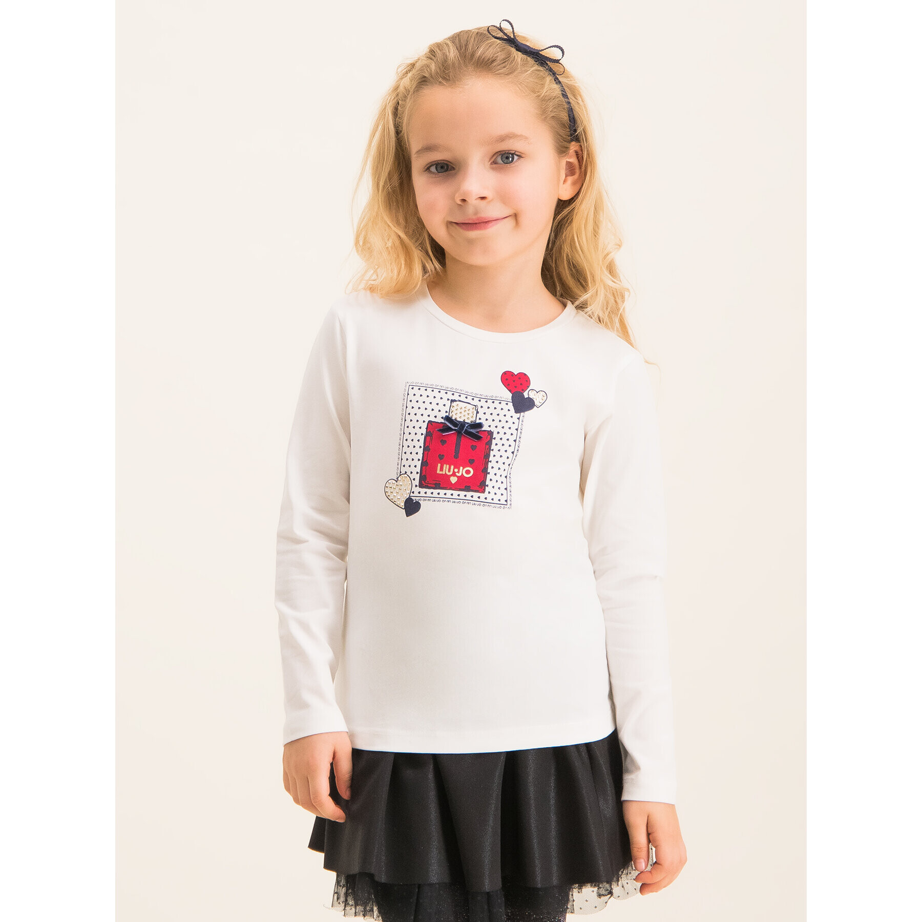 Liu Jo Kids Блуза K69046 J0088 Бял Regular Fit - Pepit.bg