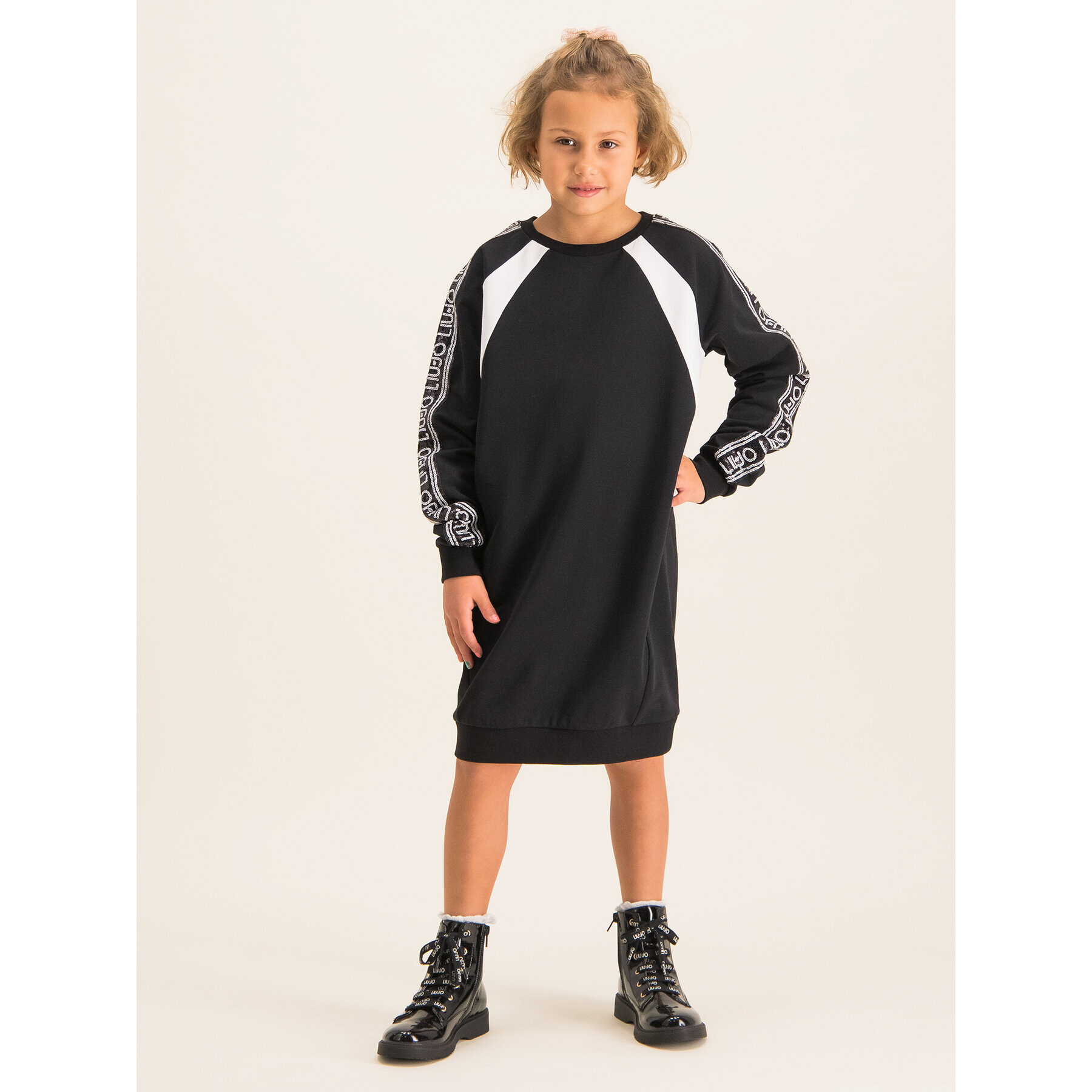 Liu Jo Kids Ежедневна рокля Felpa G69218 F0090 Черен Regular Fit - Pepit.bg