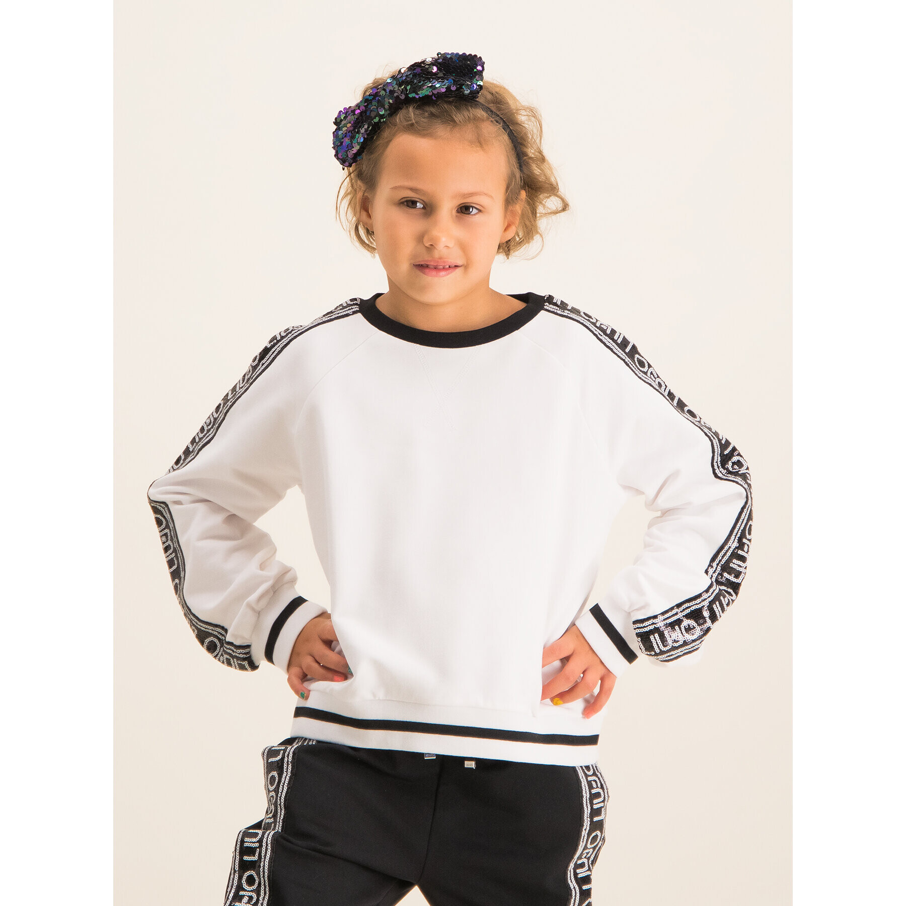 Liu Jo Kids Суитшърт Chiusia G69213 F0090 Бял Regular Fit - Pepit.bg