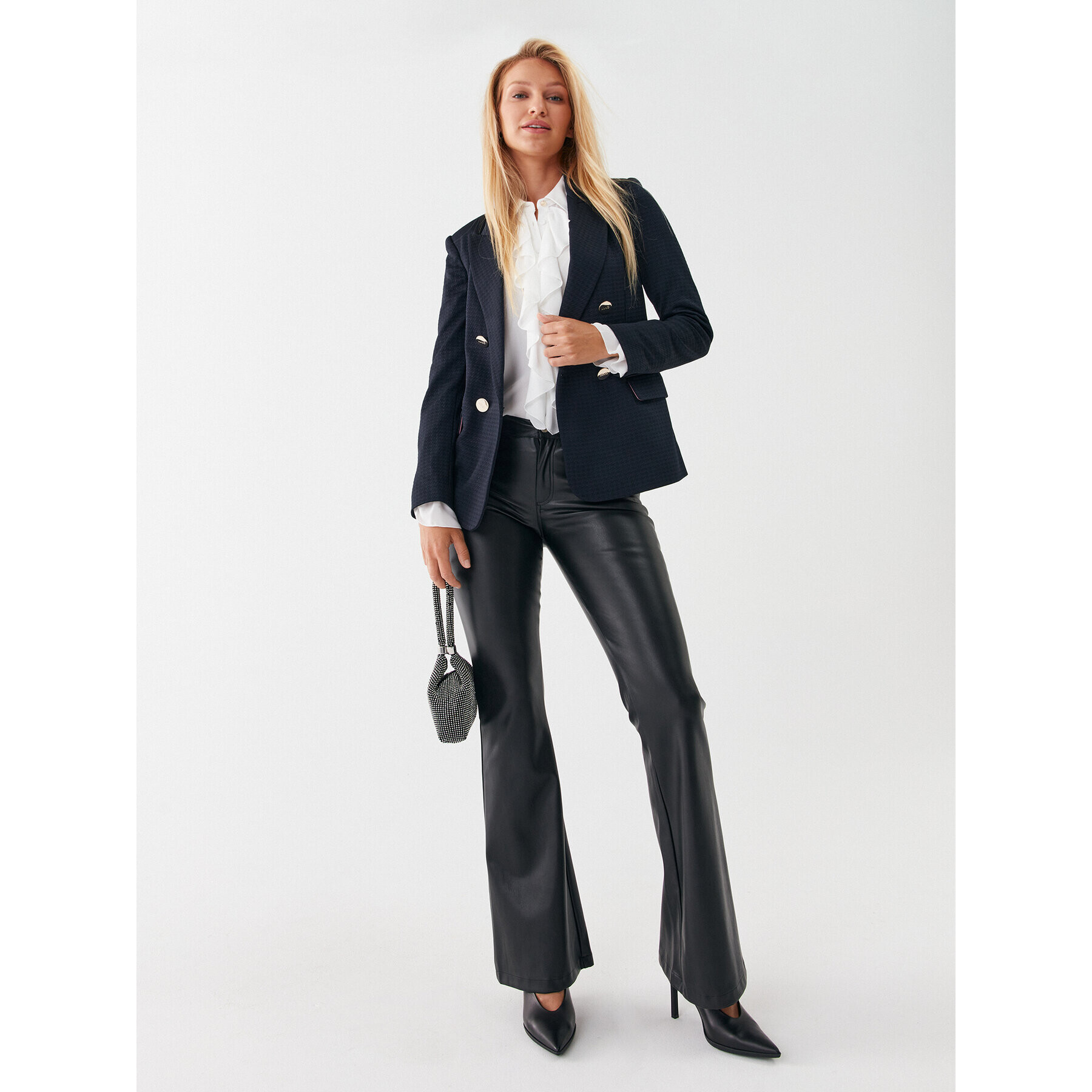 Liu Jo Кожени панталони MF3039 E0624 Черен Regular Fit - Pepit.bg