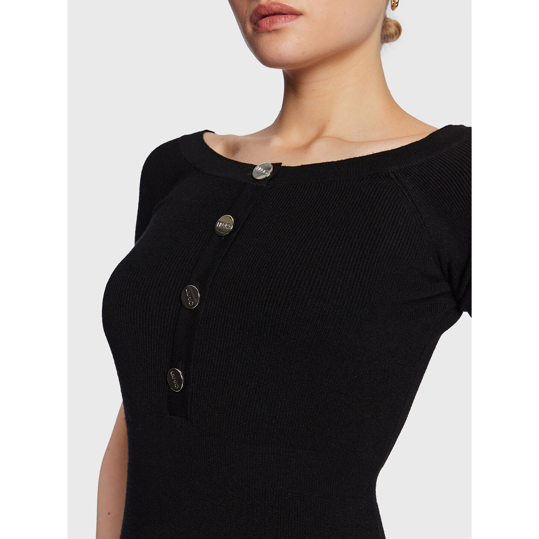 Liu Jo Плетена рокля CA3088 MS49I Черен Slim Fit - Pepit.bg