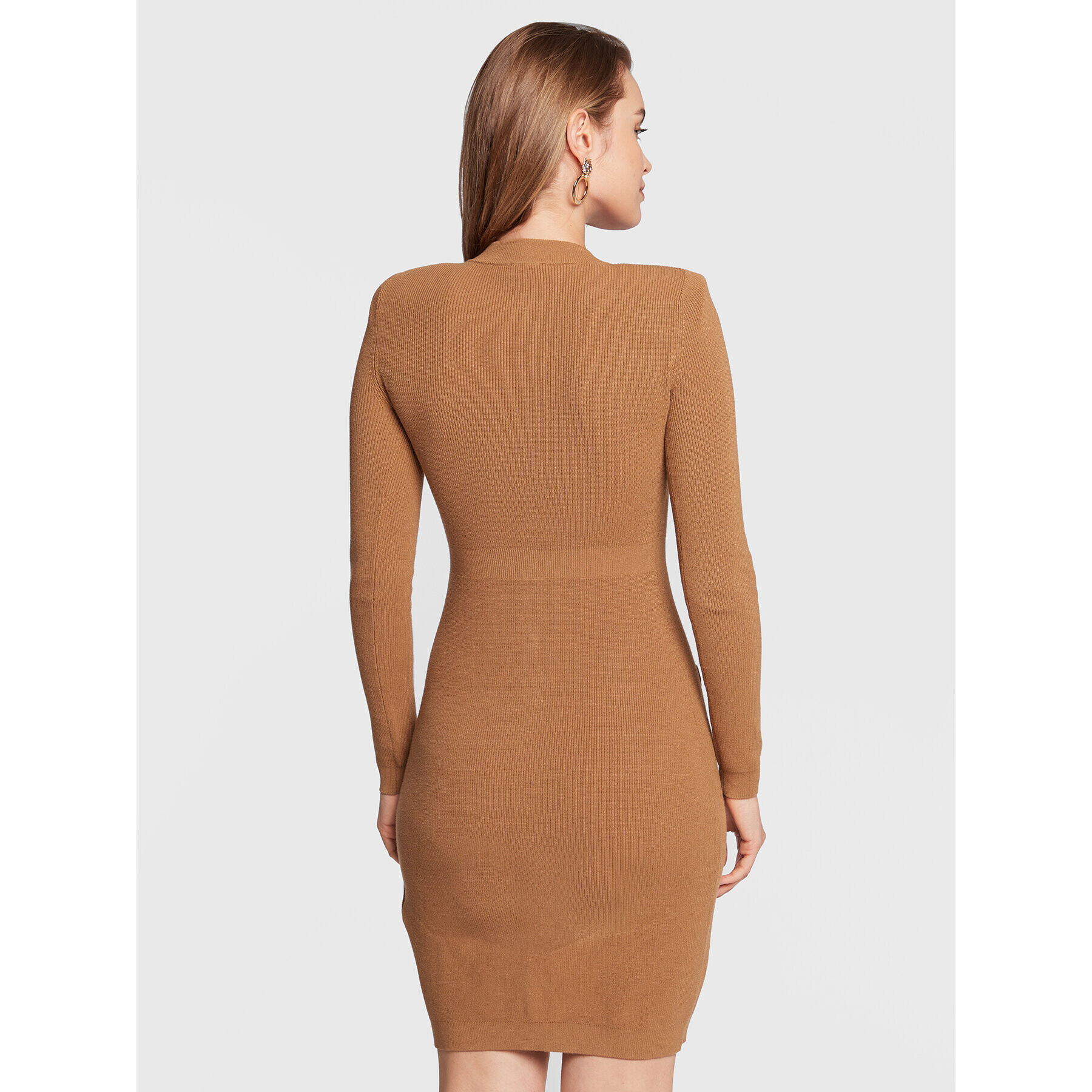 Liu Jo Плетена рокля CF2185 MS99E Кафяв Slim Fit - Pepit.bg