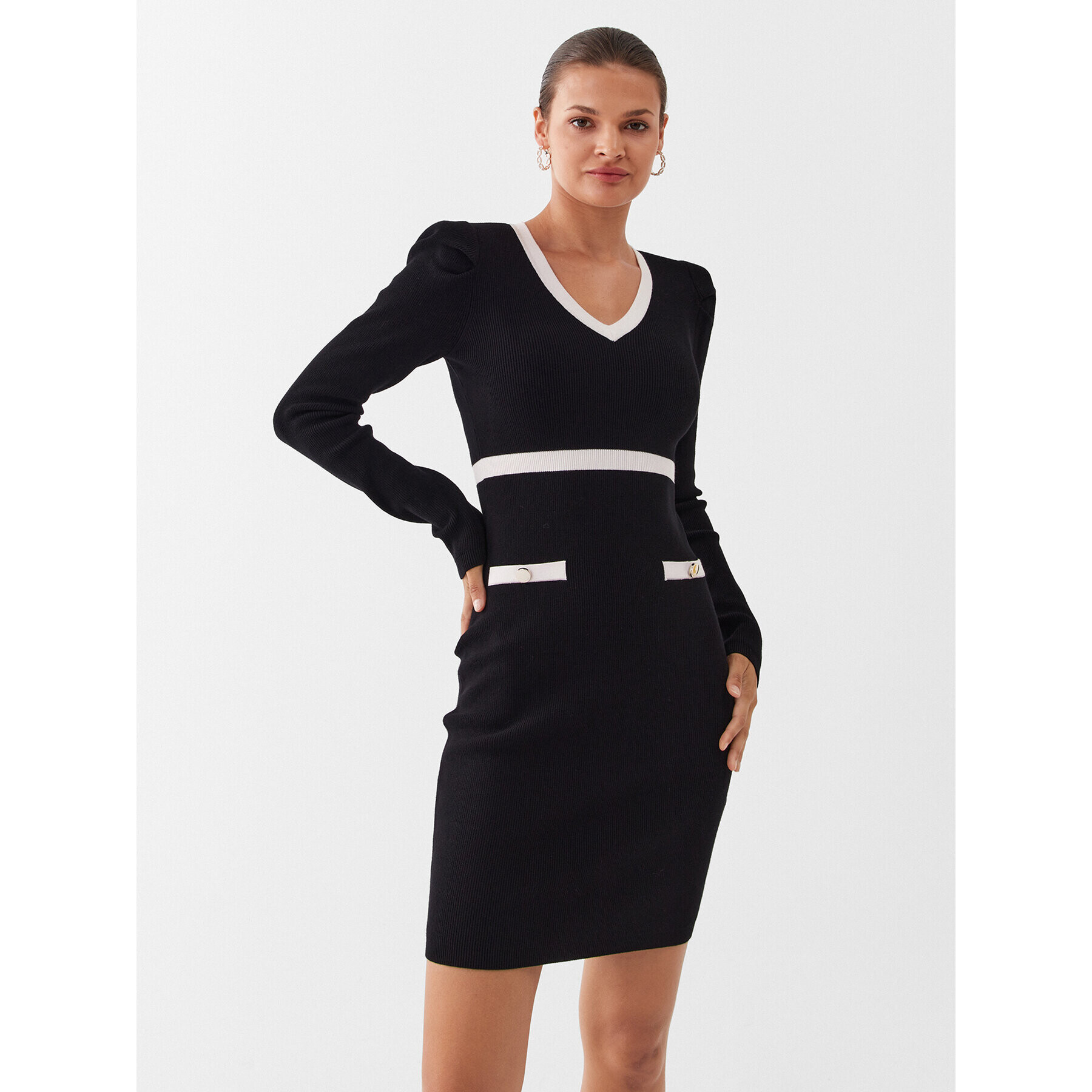 Liu Jo Плетена рокля CF3013 MS99E Черен Slim Fit - Pepit.bg