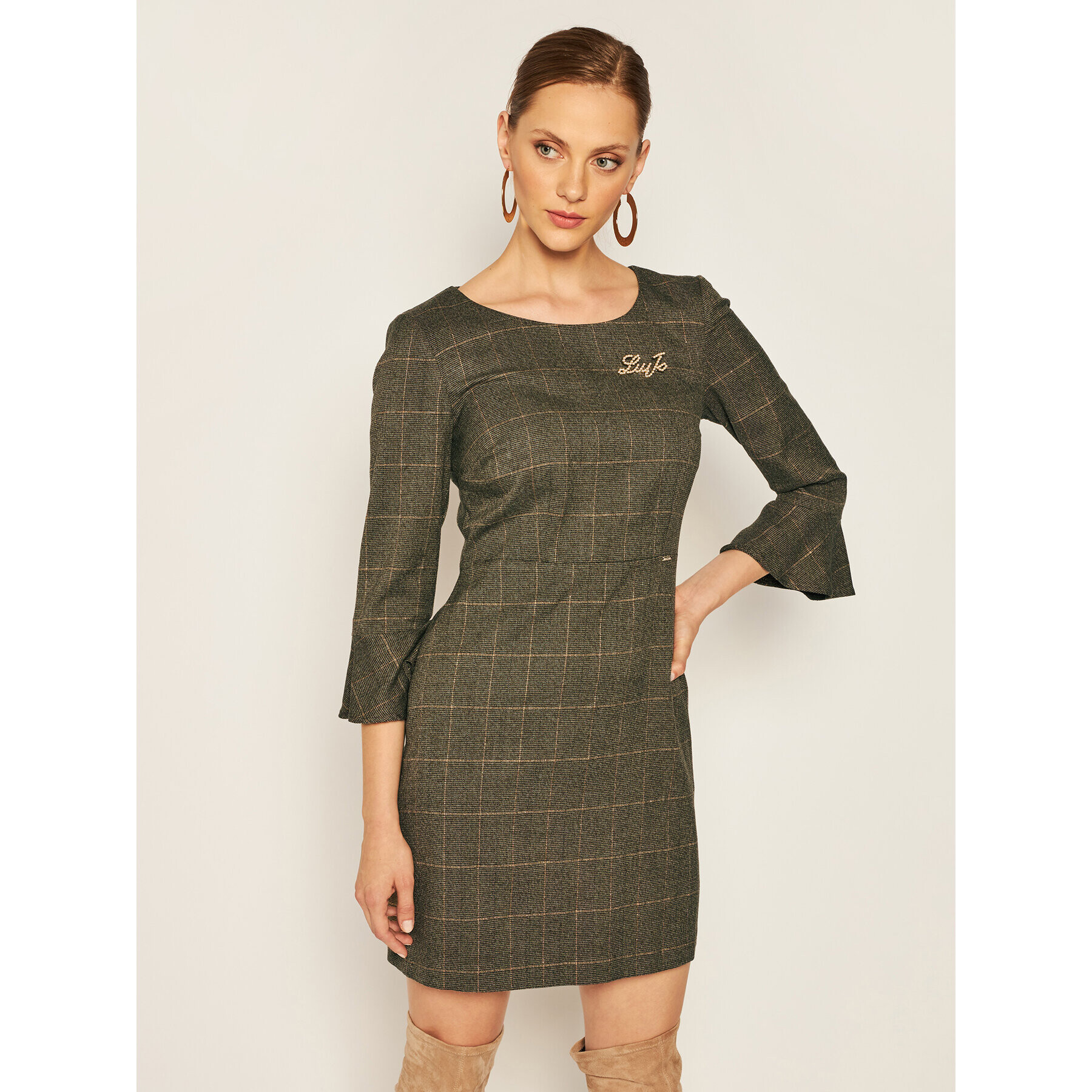 Liu Jo Плетена рокля WF0294 T4523 Кафяв Regular Fit - Pepit.bg