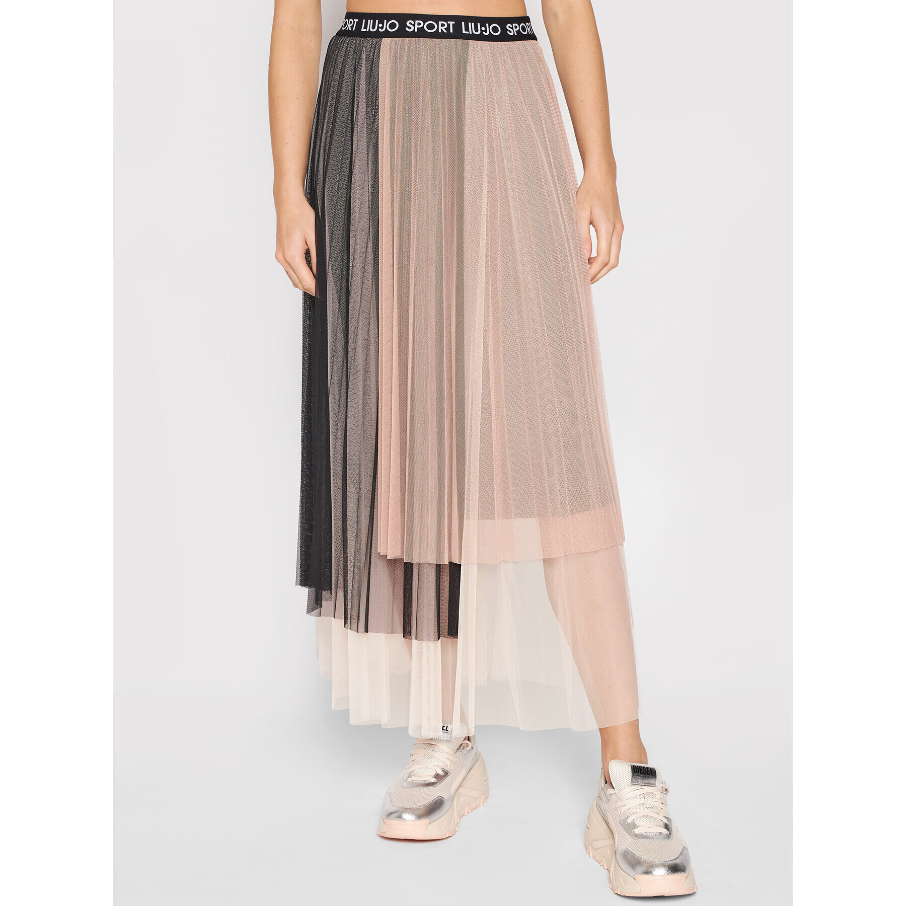 Liu Jo Sport Плисирана пола TF1050 J7667 Черен Regular Fit - Pepit.bg