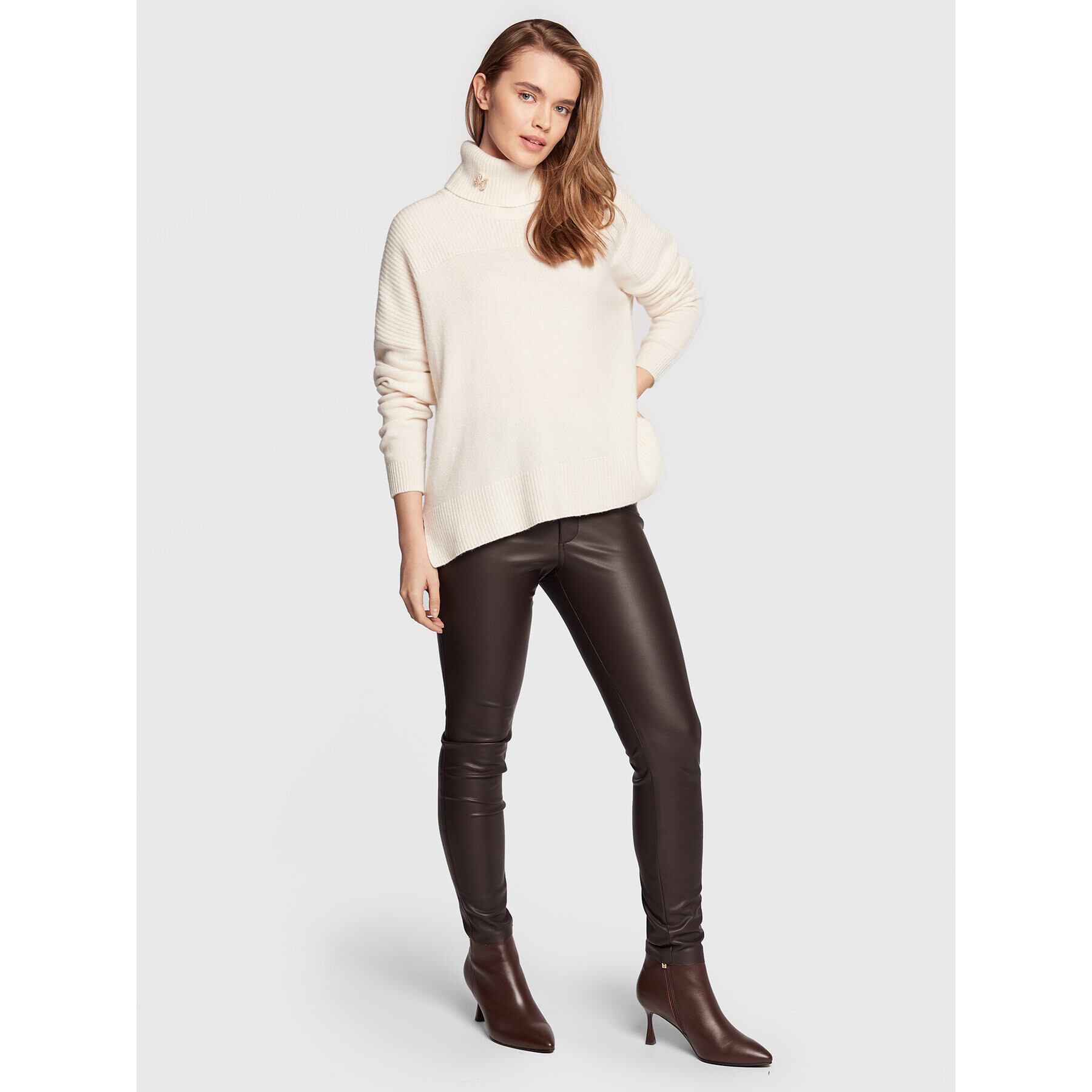 Liu Jo Поло WF2265 MA72L Екрю Regular Fit - Pepit.bg