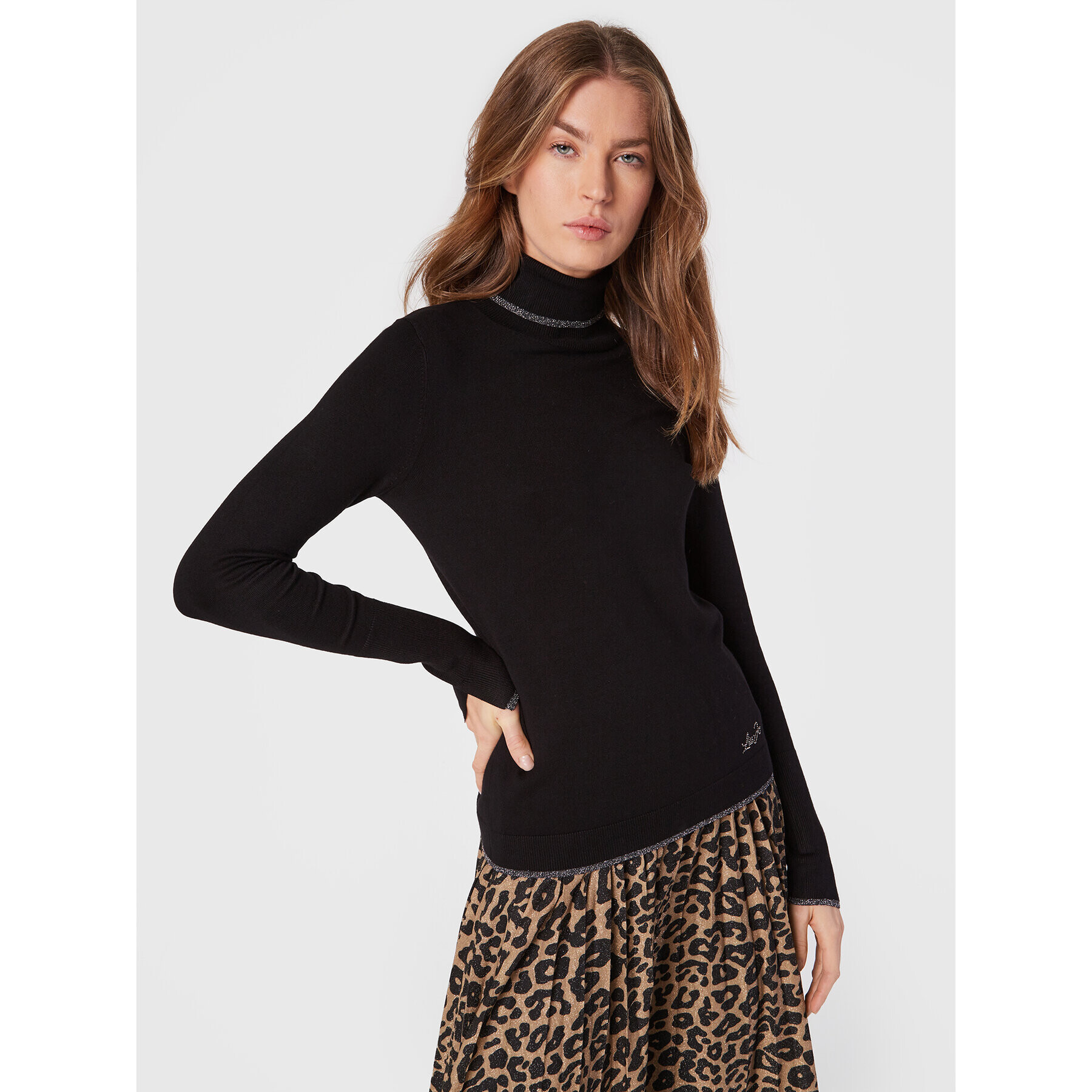 Liu Jo Поло WF2478 MS49I Черен Slim Fit - Pepit.bg