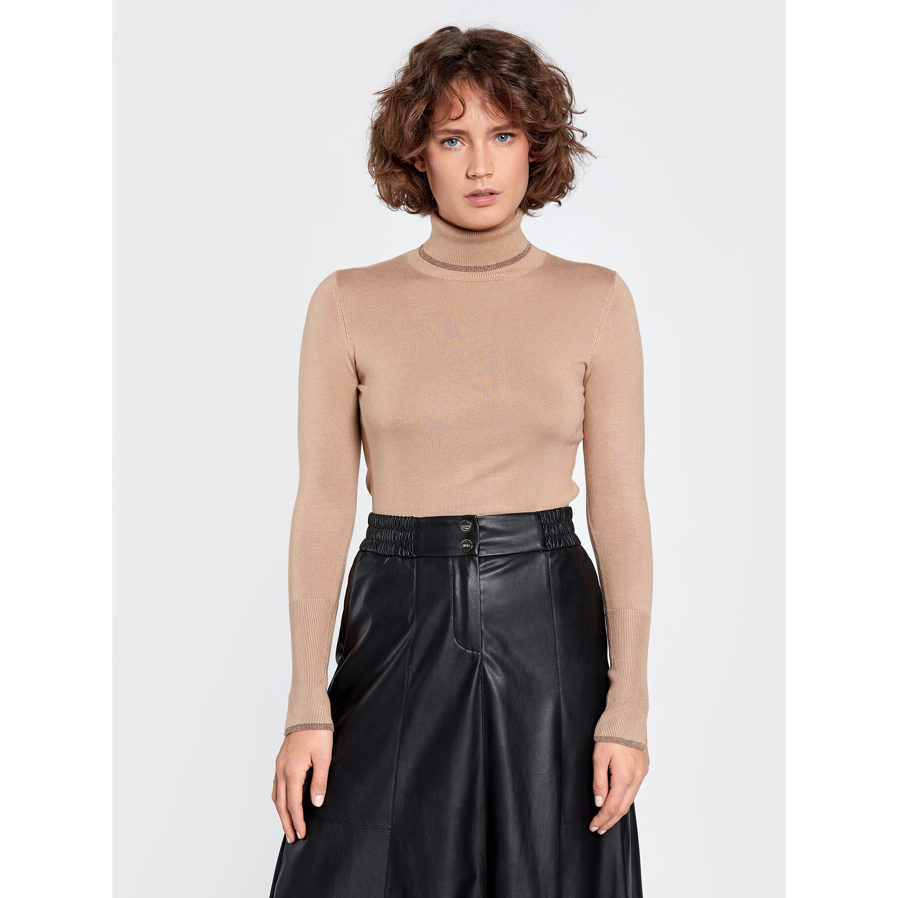 Liu Jo Поло WF2478 MS49I Кафяв Slim Fit - Pepit.bg
