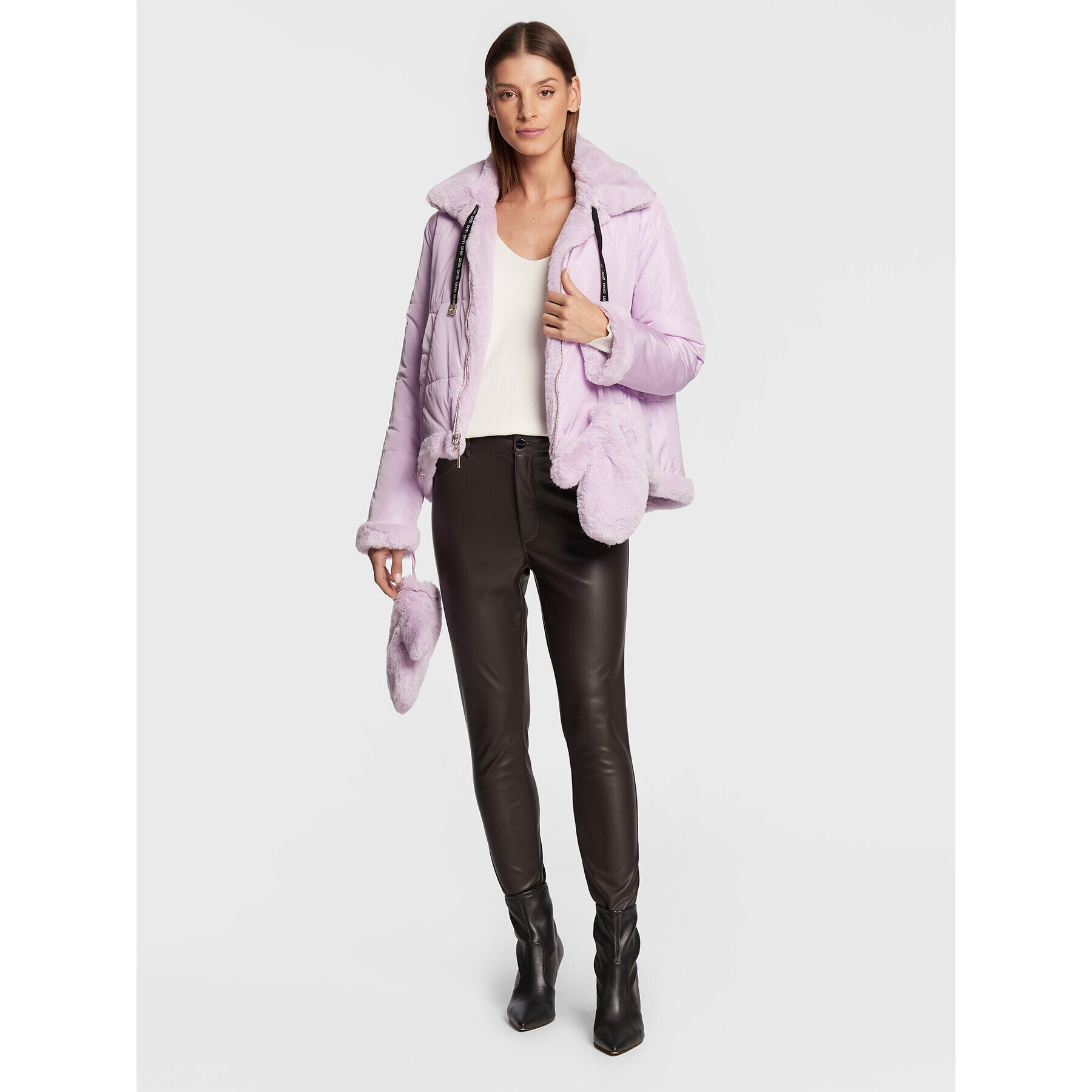 Liu Jo Sport Преходно яке TF2172 E0696 Виолетов Relaxed Fit - Pepit.bg