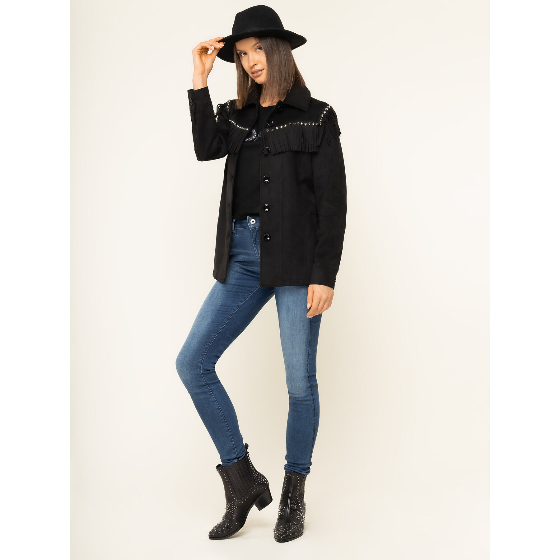 Liu Jo Преходно яке W69418 E0601 Черен Regular Fit - Pepit.bg