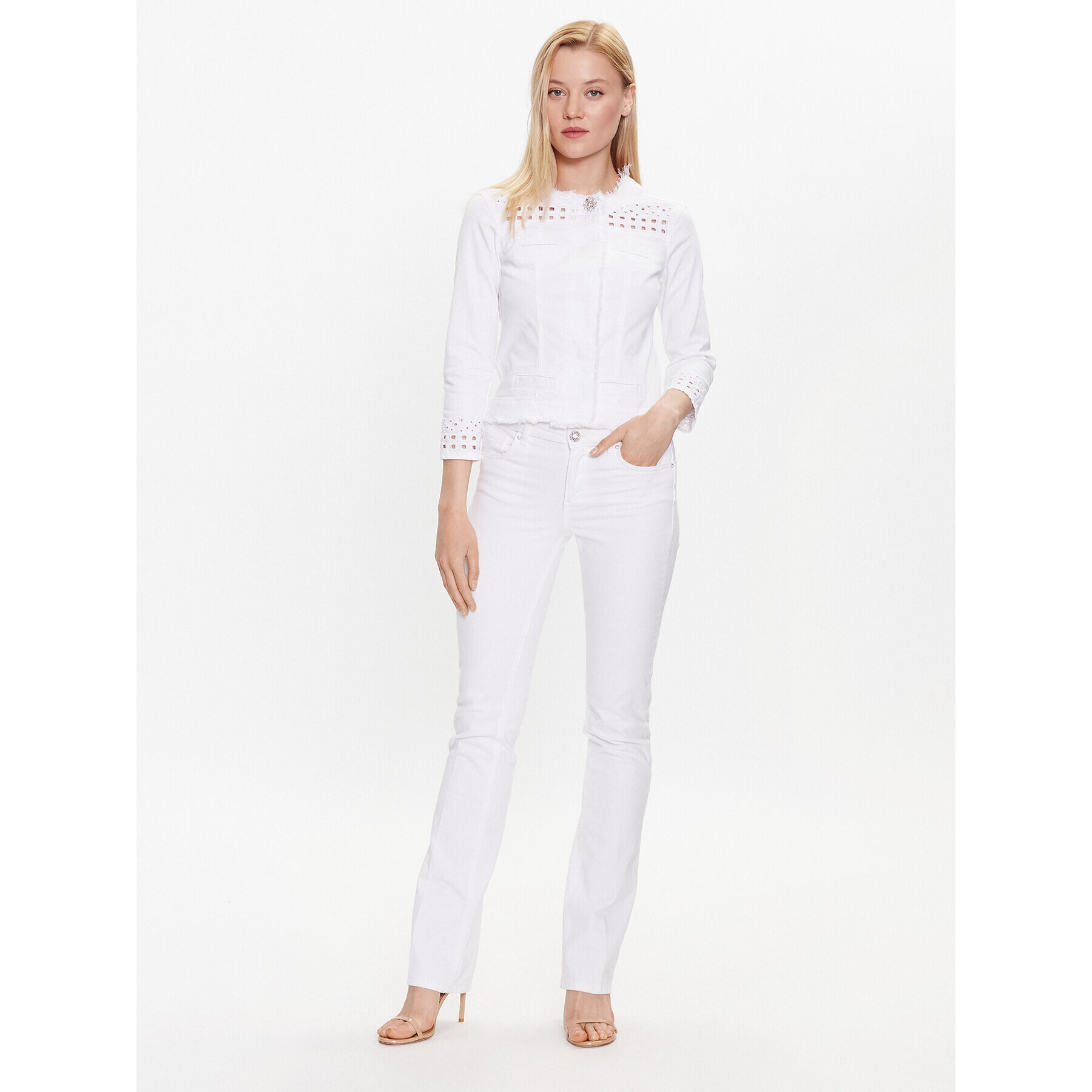 Liu Jo Преходно яке WA3230 T4033 Бял Regular Fit - Pepit.bg