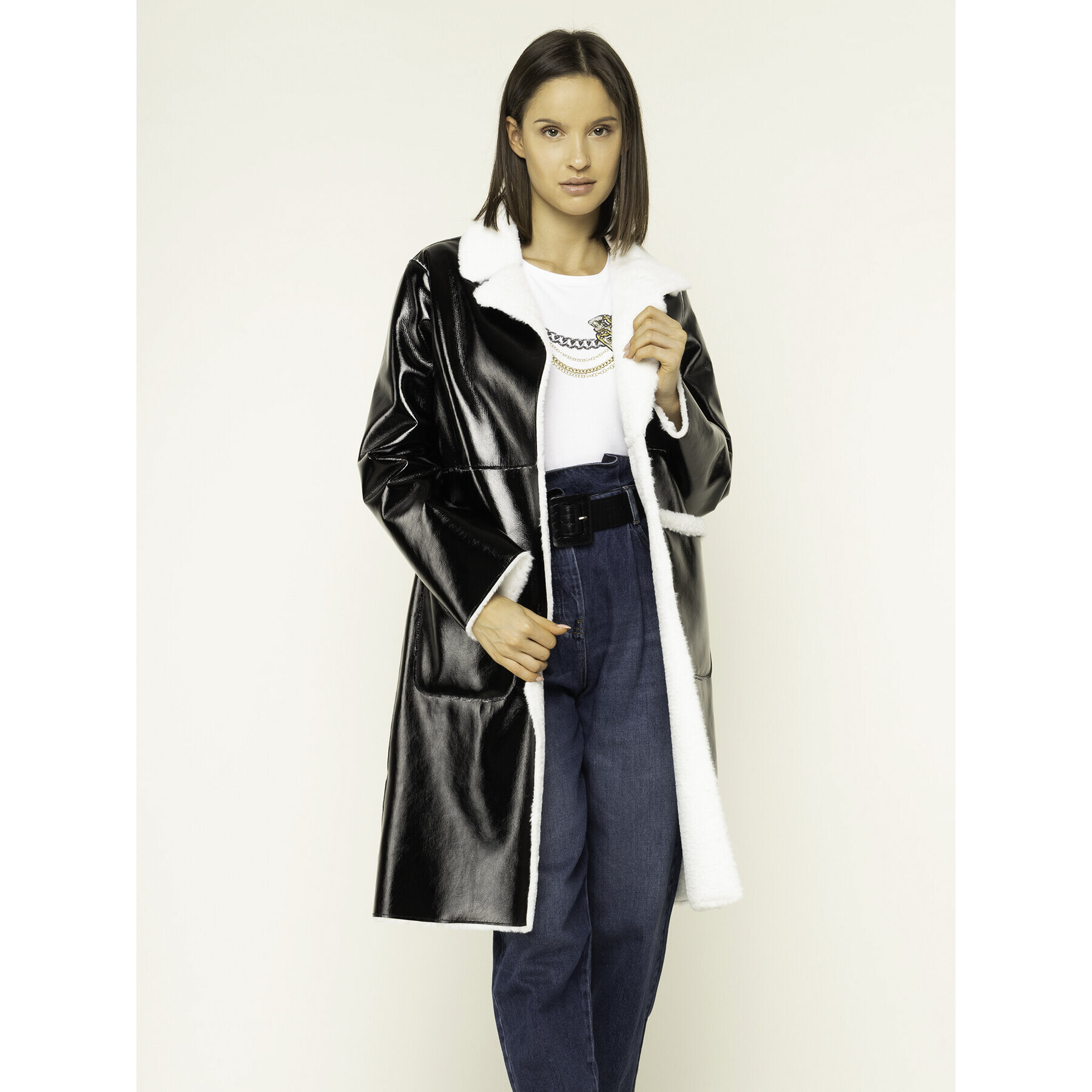 Liu Jo Преходно палто C69013 E0652 Черен Regular Fit - Pepit.bg