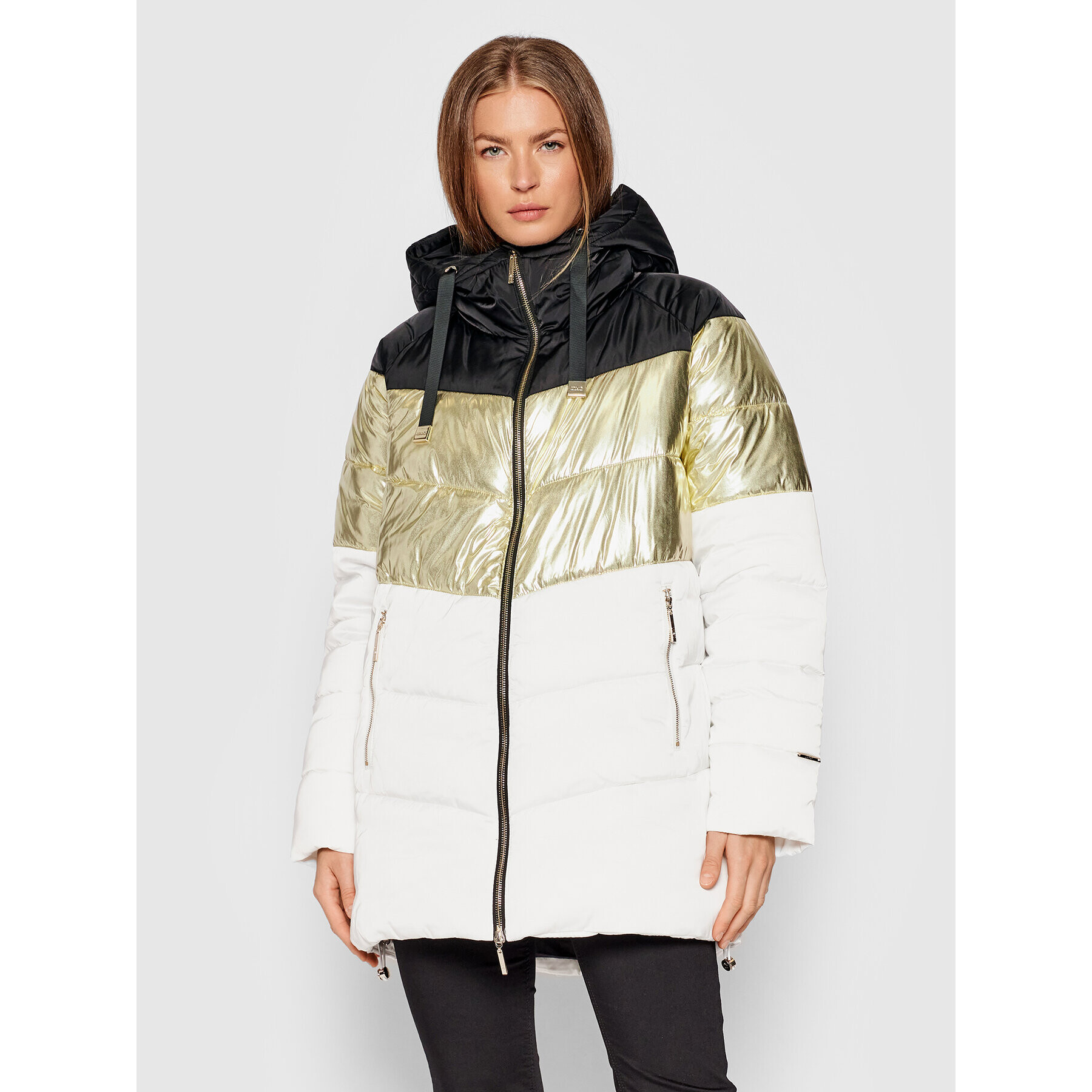 Liu Jo Пухено яке TF1036 T4558 Бял Regular Fit - Pepit.bg