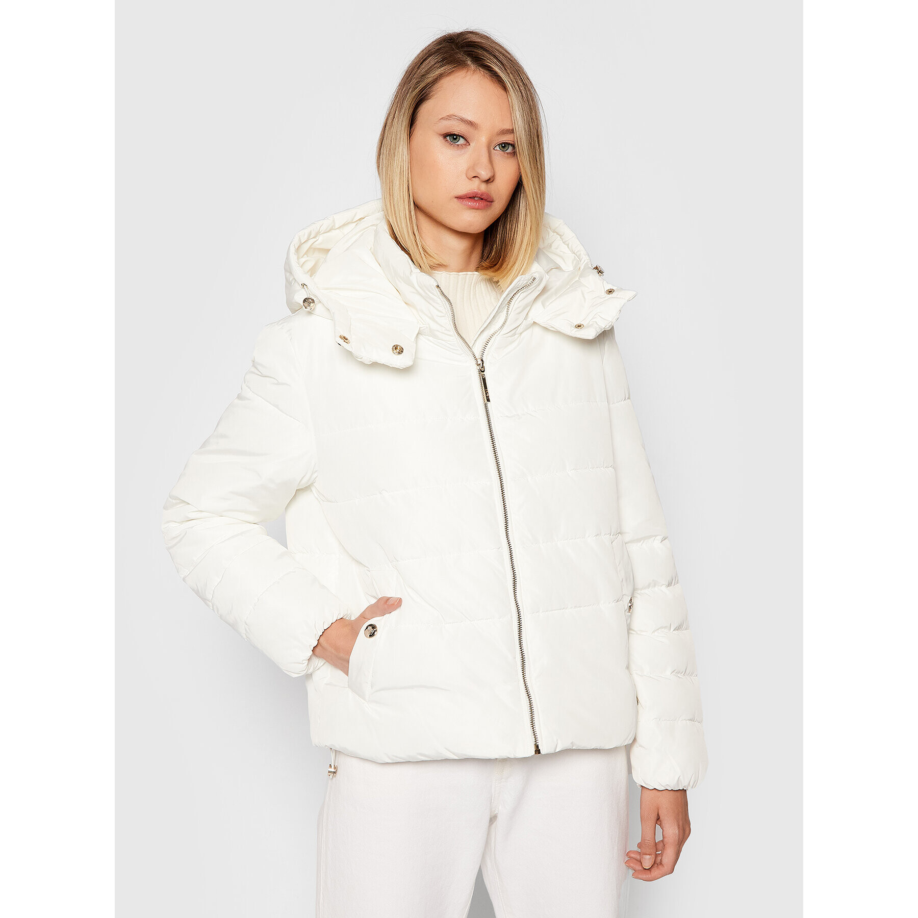 Liu Jo Пухено яке TF1078 T4955 Бял Regular Fit - Pepit.bg