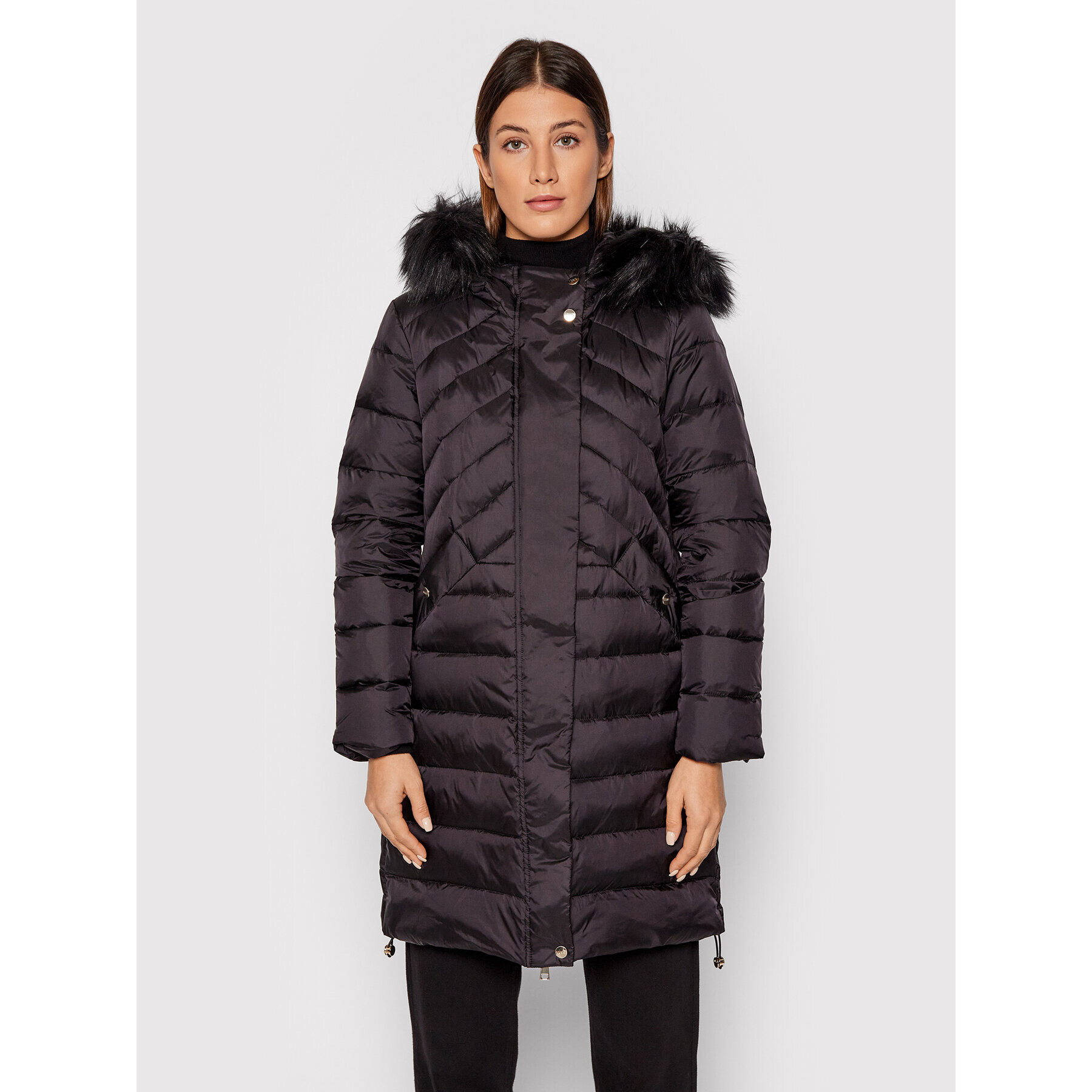 Liu Jo Пухено яке WF1065 T4573 Черен Regular Fit - Pepit.bg