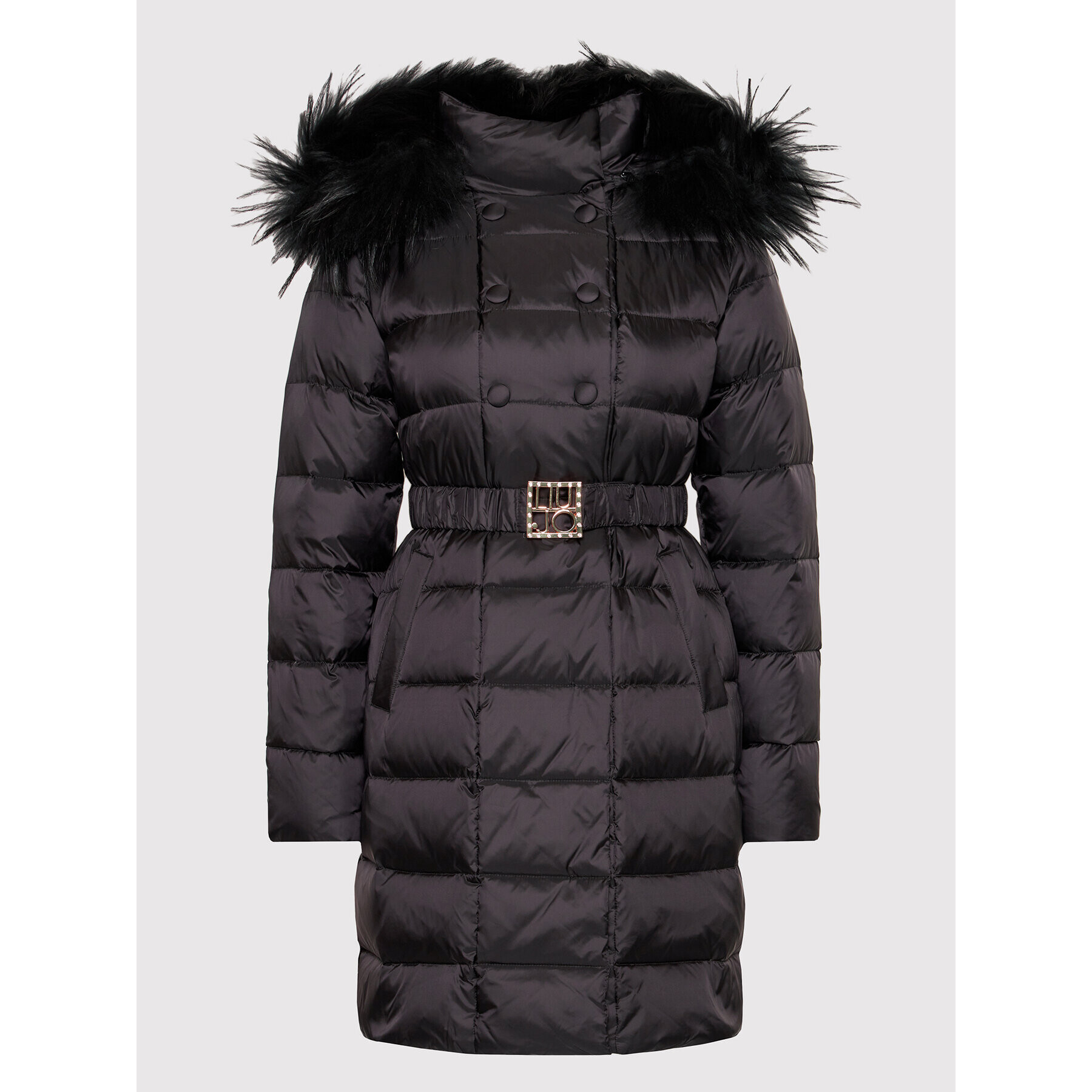 Liu Jo Пухено яке WF1074 T4573 Черен Regular Fit - Pepit.bg
