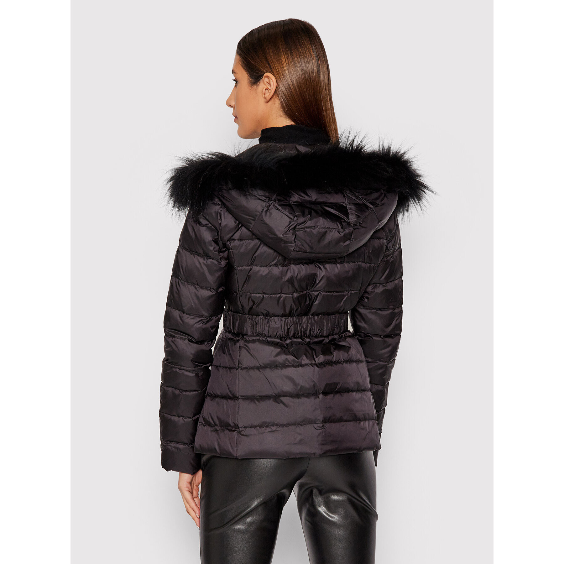 Liu Jo Пухено яке WF1076 T4573 Черен Regular Fit - Pepit.bg