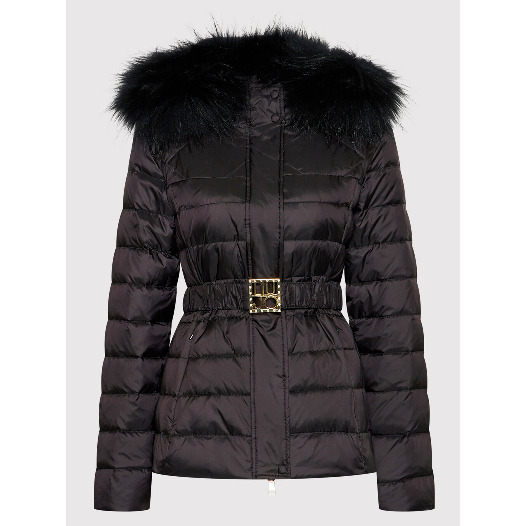 Liu Jo Пухено яке WF1076 T4573 Черен Regular Fit - Pepit.bg