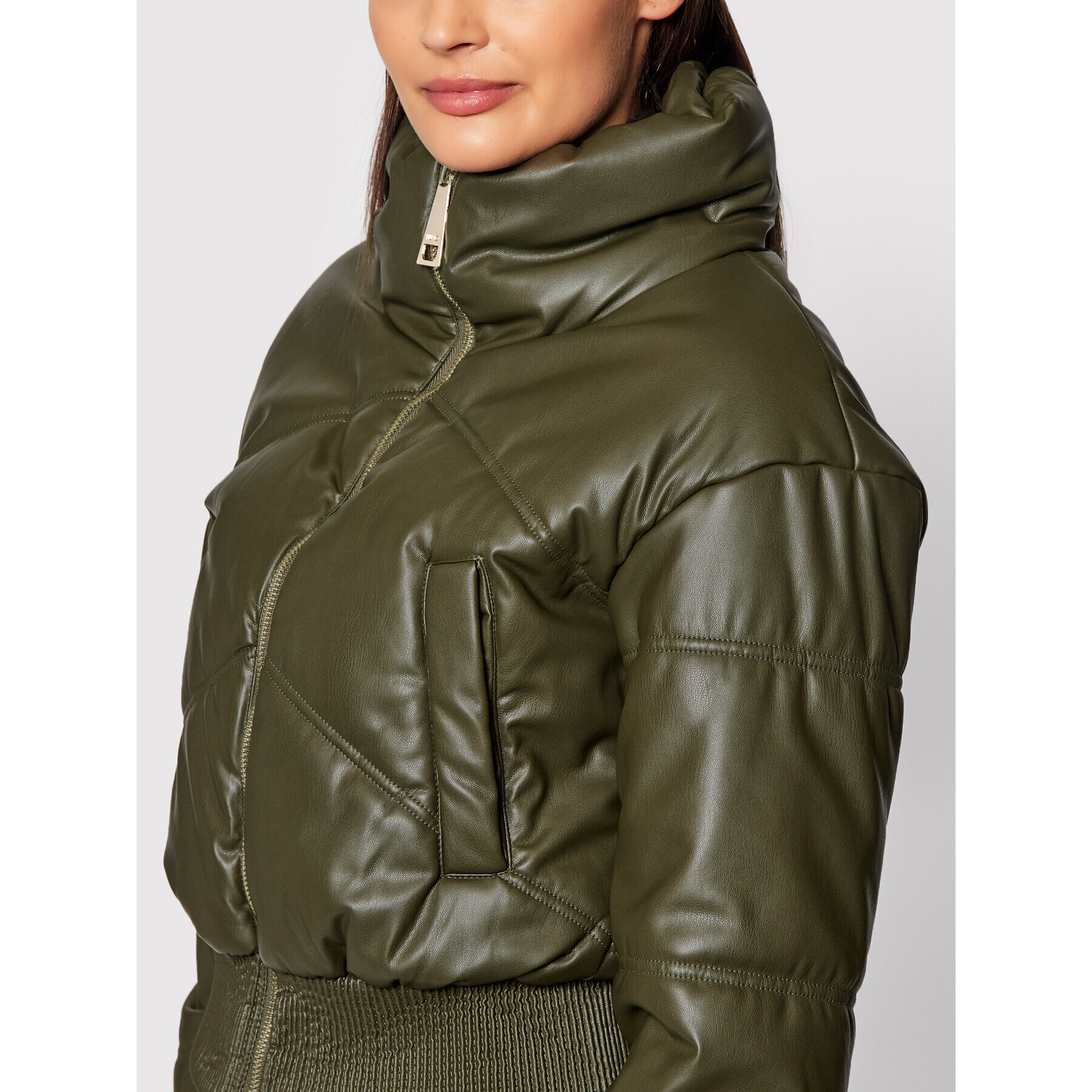 Liu Jo Пухено яке WF1270 E0392 Зелен Regular Fit - Pepit.bg